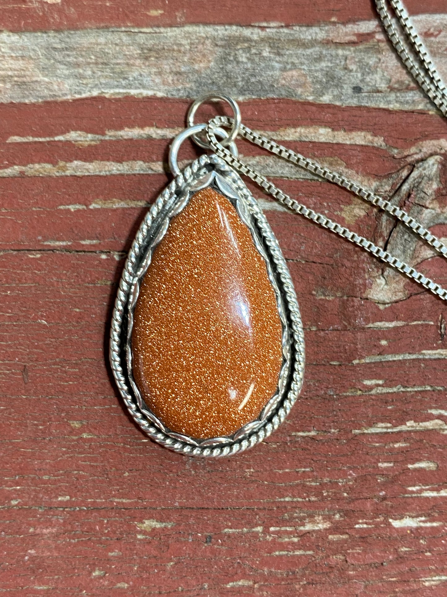 Goldstone necklace