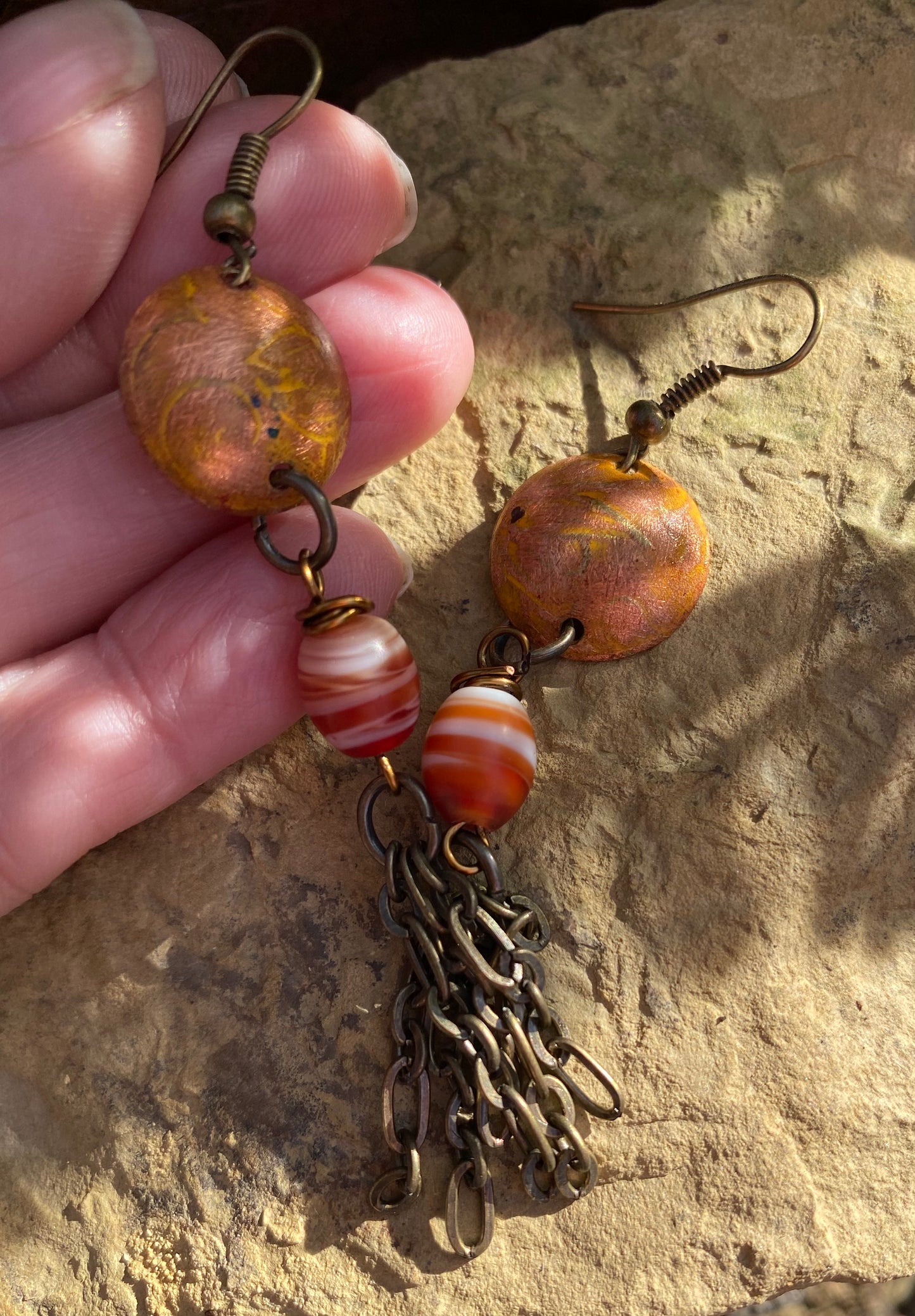 Copper earrings
