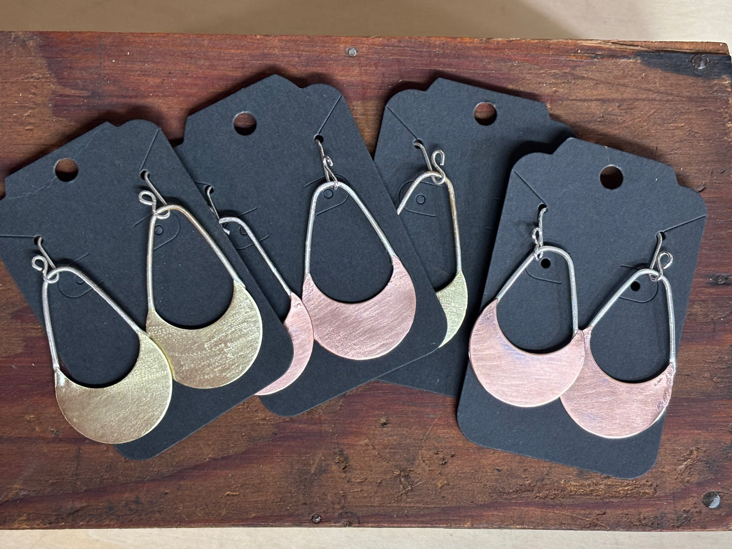 Mixed metal earrings