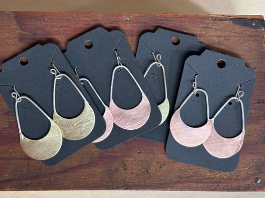 Mixed metal earrings
