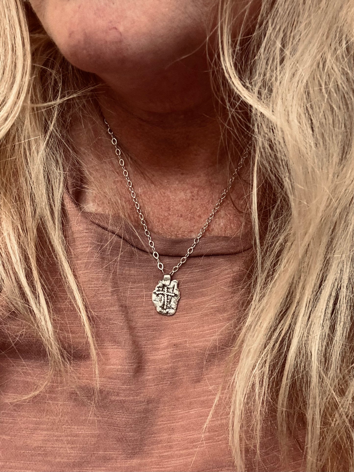 Silver Ancient Cross Pendant