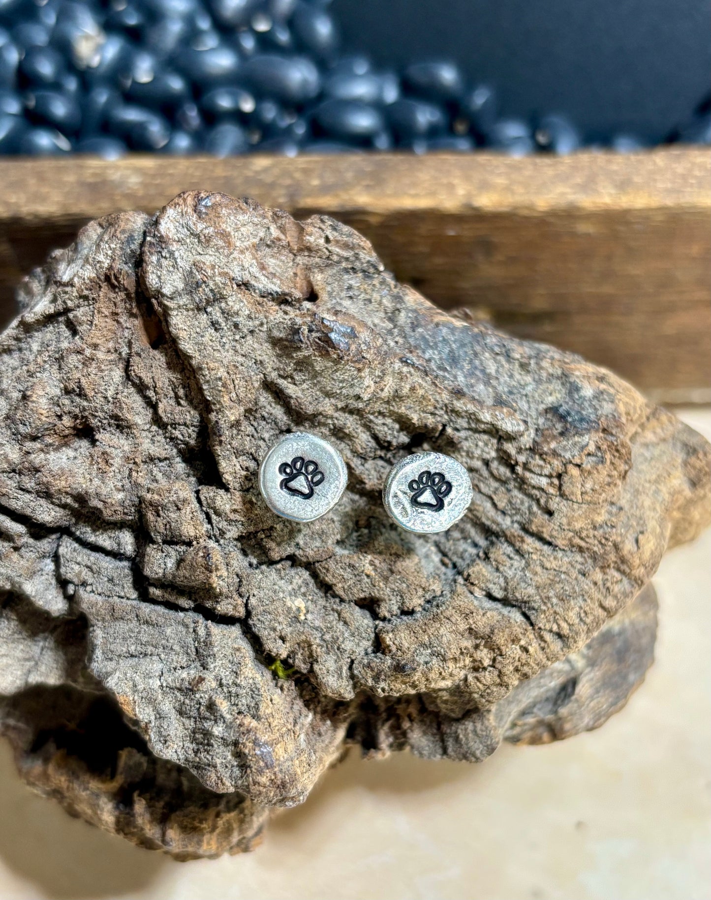 Silver stamped studs
