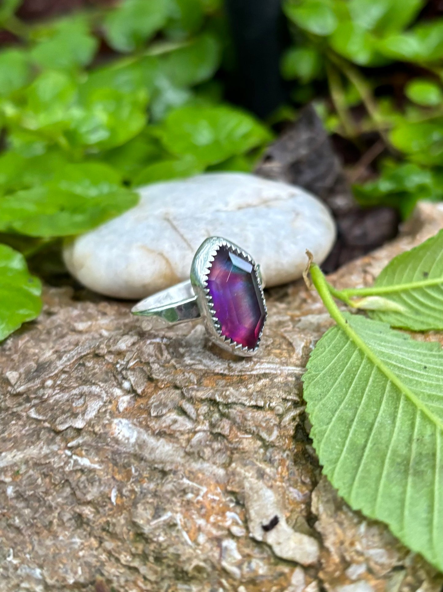 Aurora Opal ring