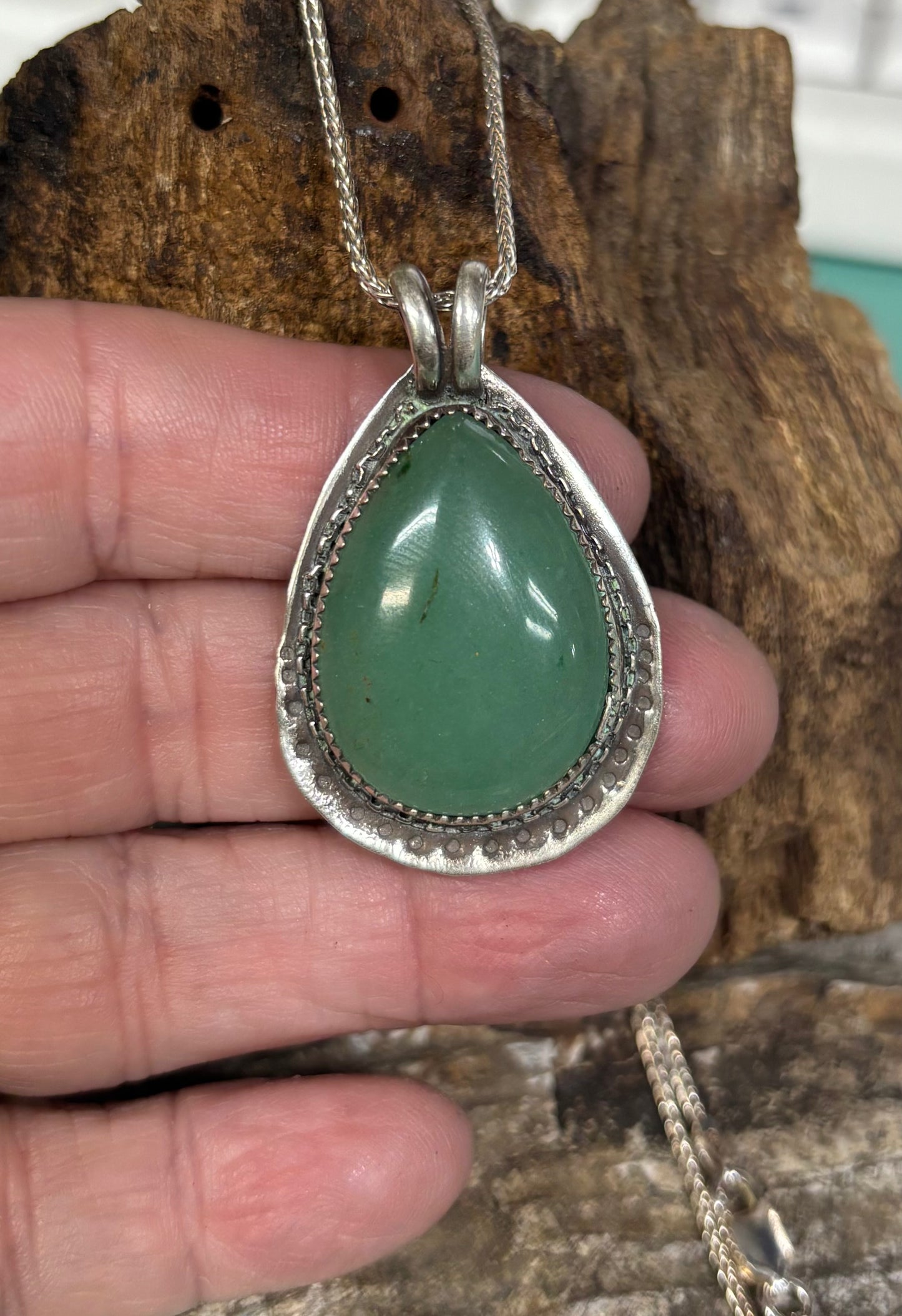 Green Aventurine stone necklace