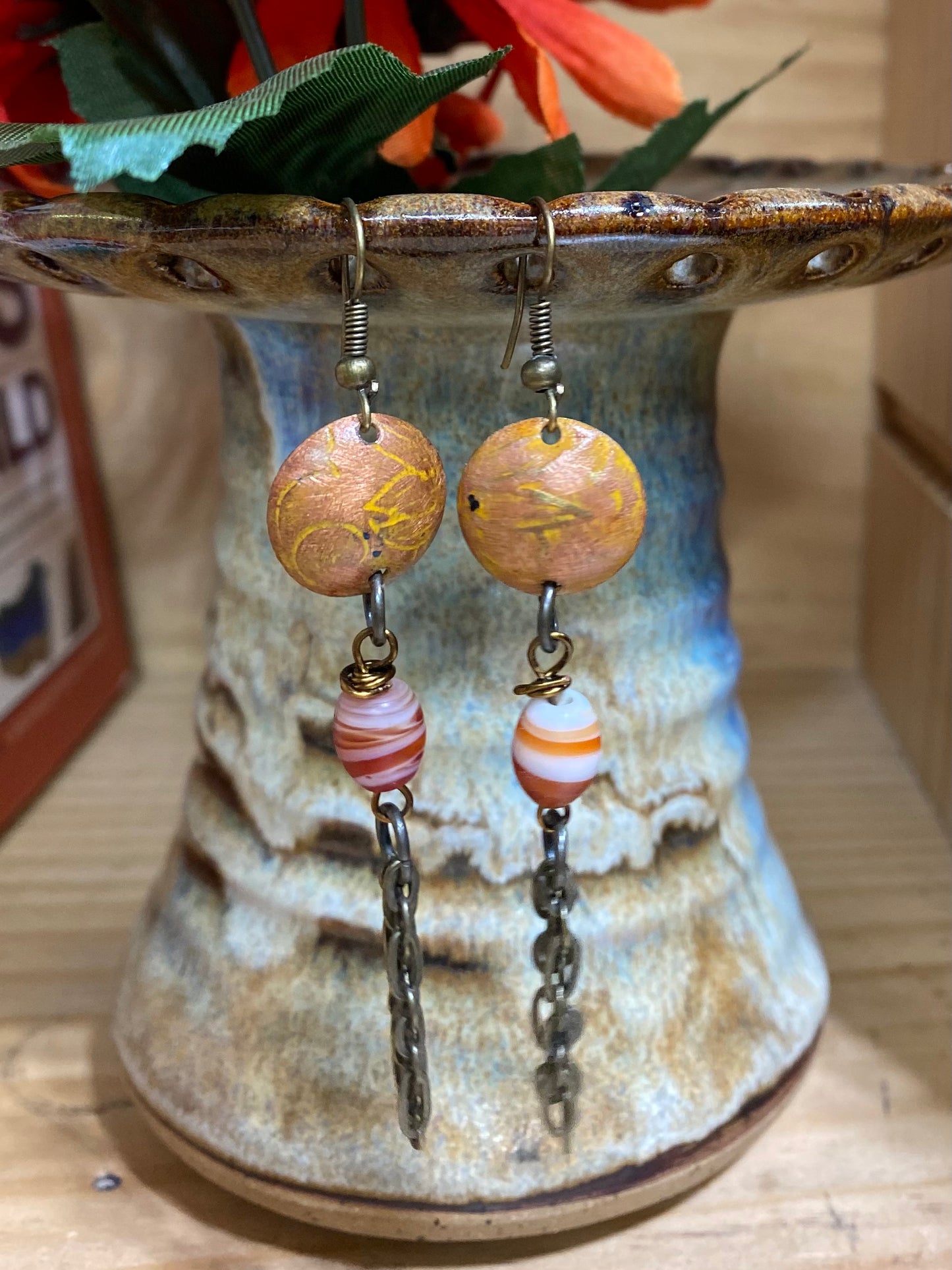 Copper earrings