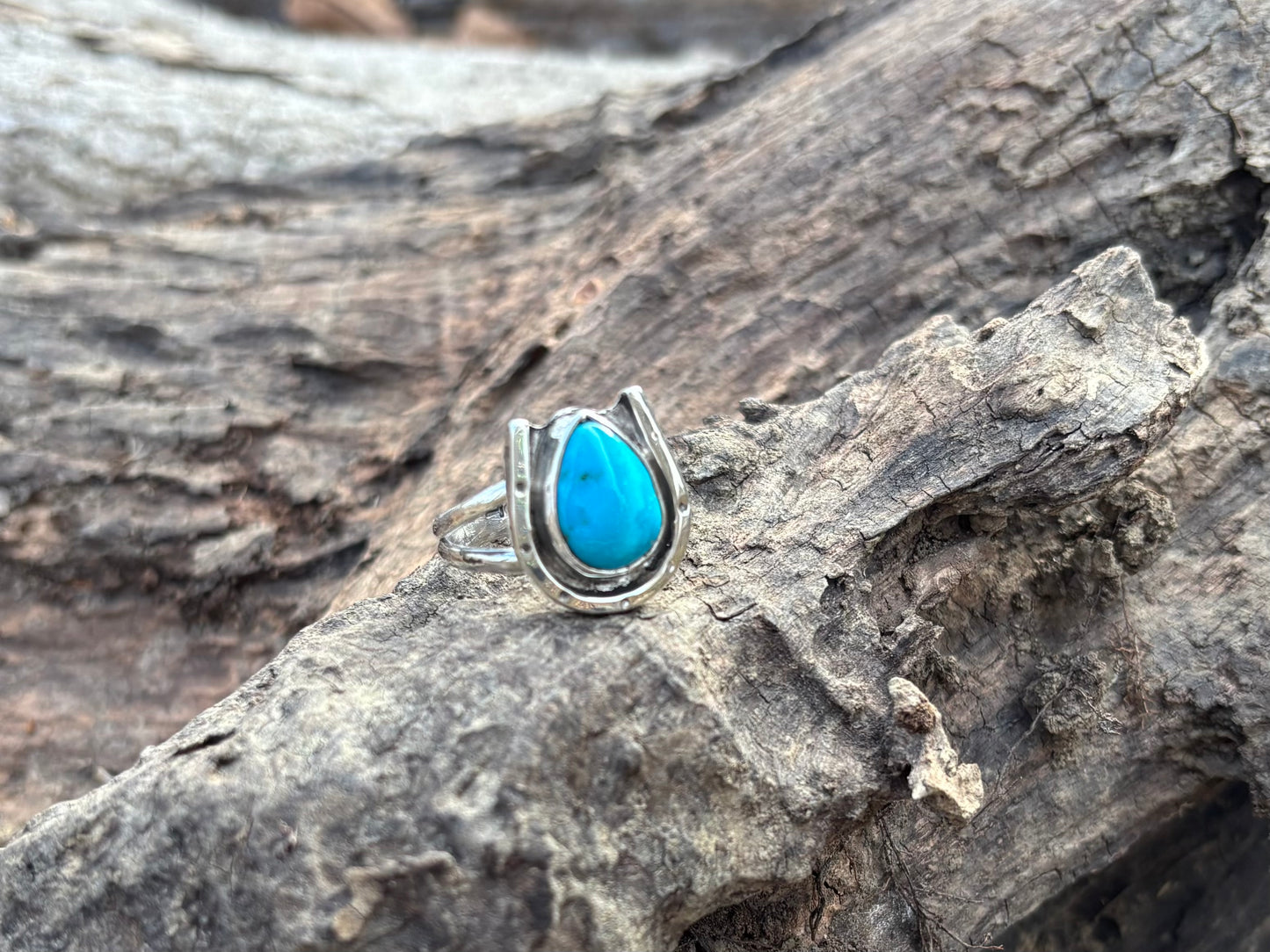SOLD - Horseshoe Blueridge mountain turquoise ring