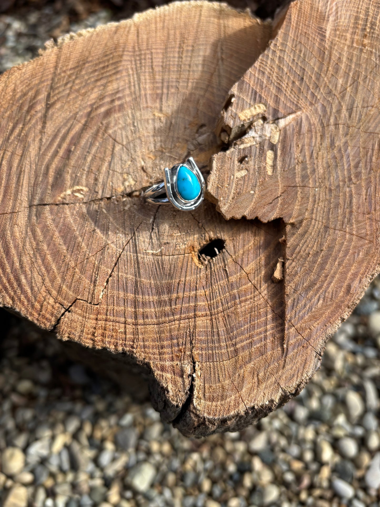 SOLD - Horseshoe Blueridge mountain turquoise ring