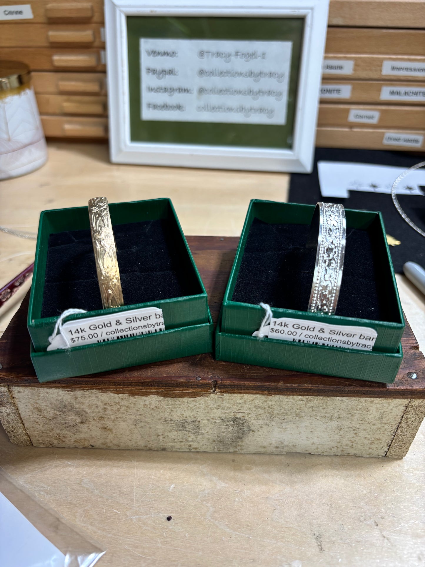 14k Gold & Silver bangles