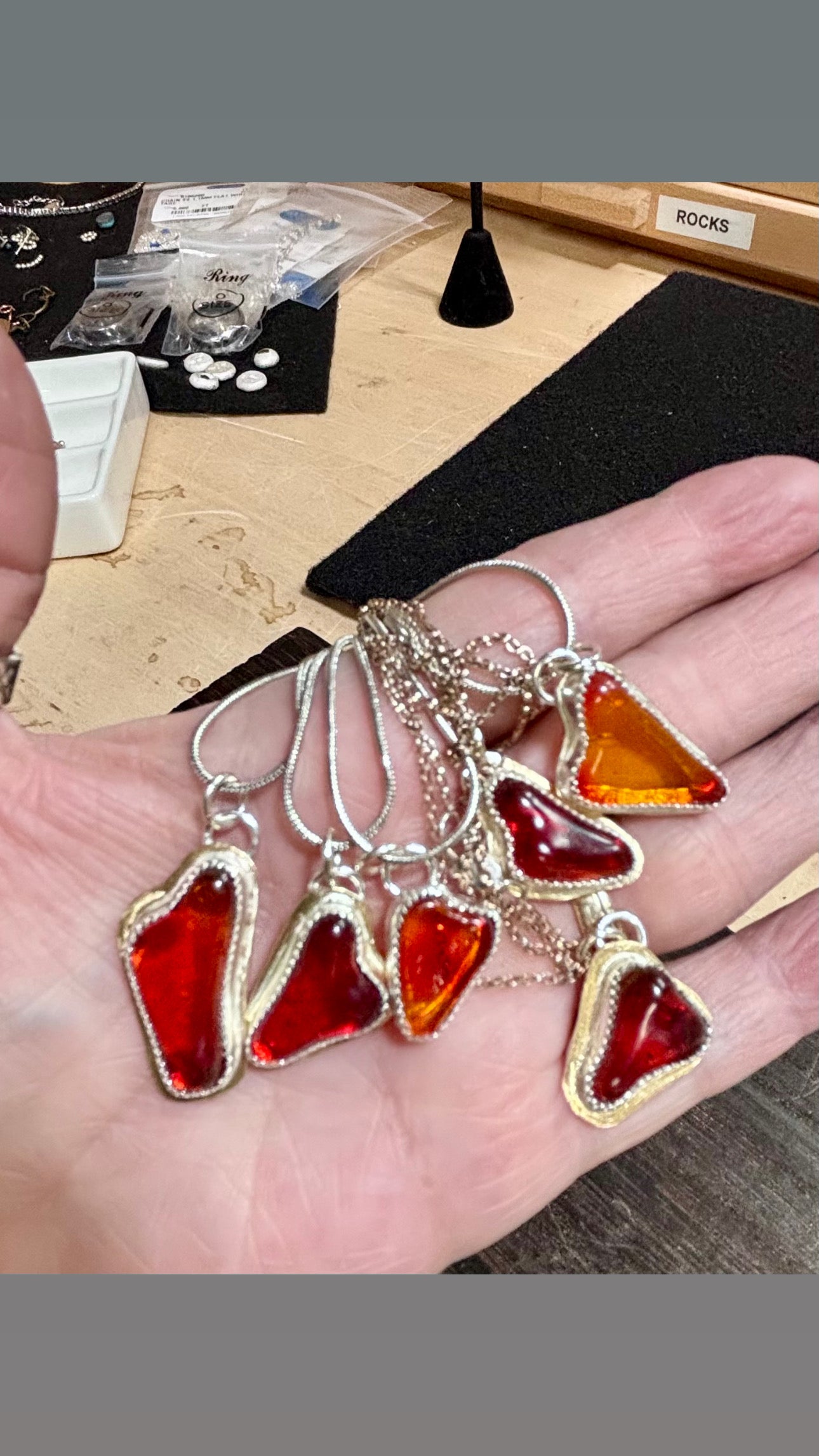 Heart of Glass pendants