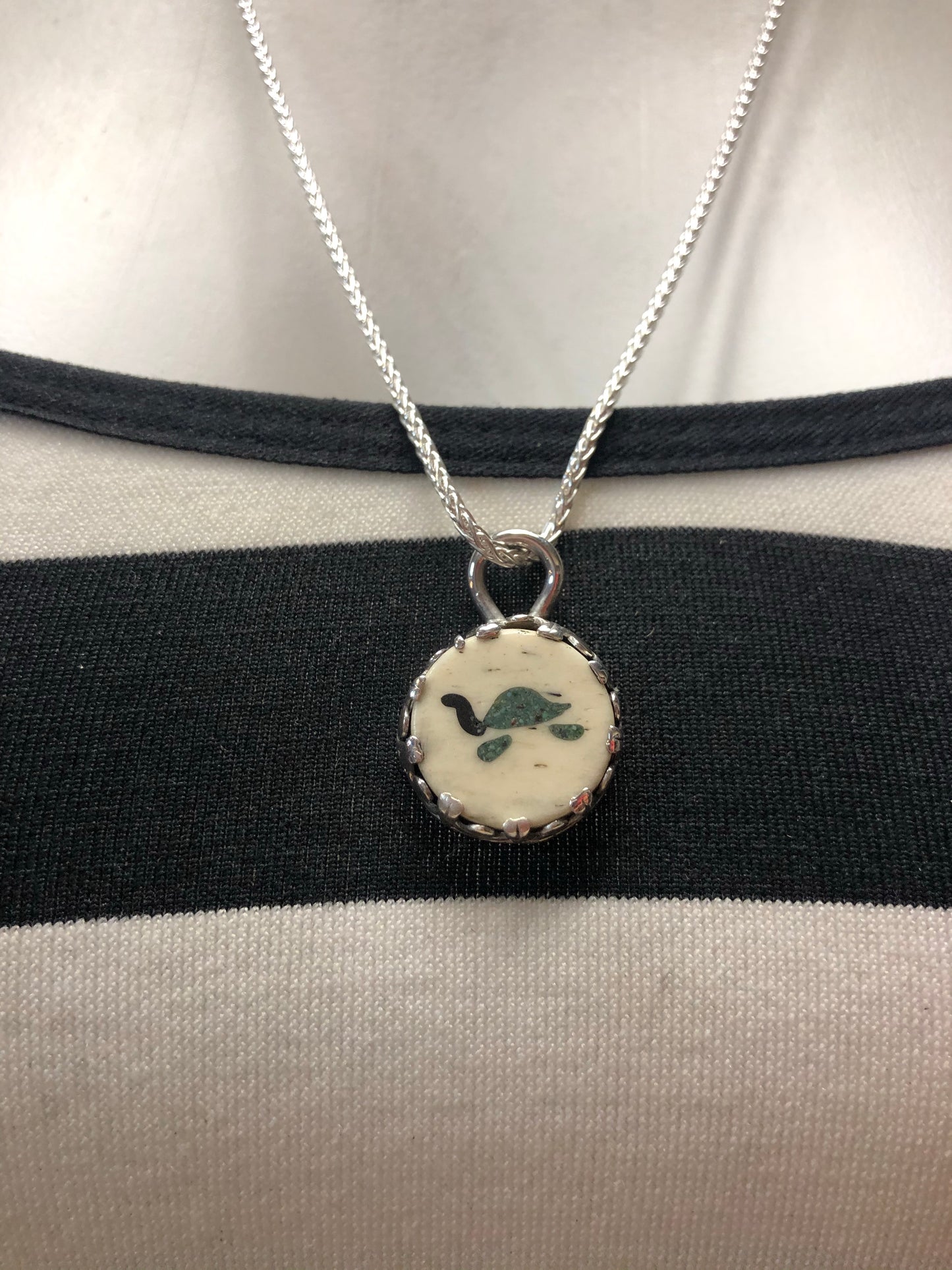Turtle bone pendant necklace - collectionsbytracy.com