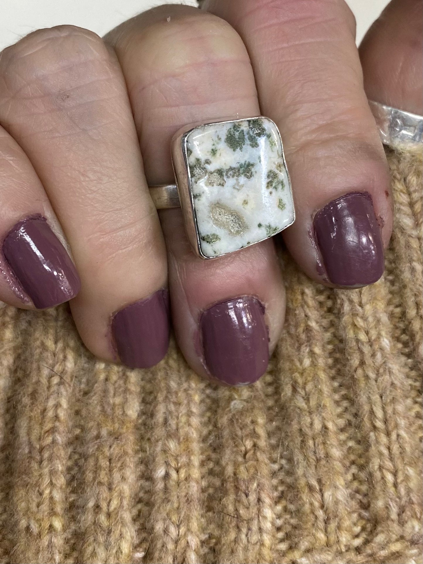 Moss agate ring size 9 - collectionsbytracy.com