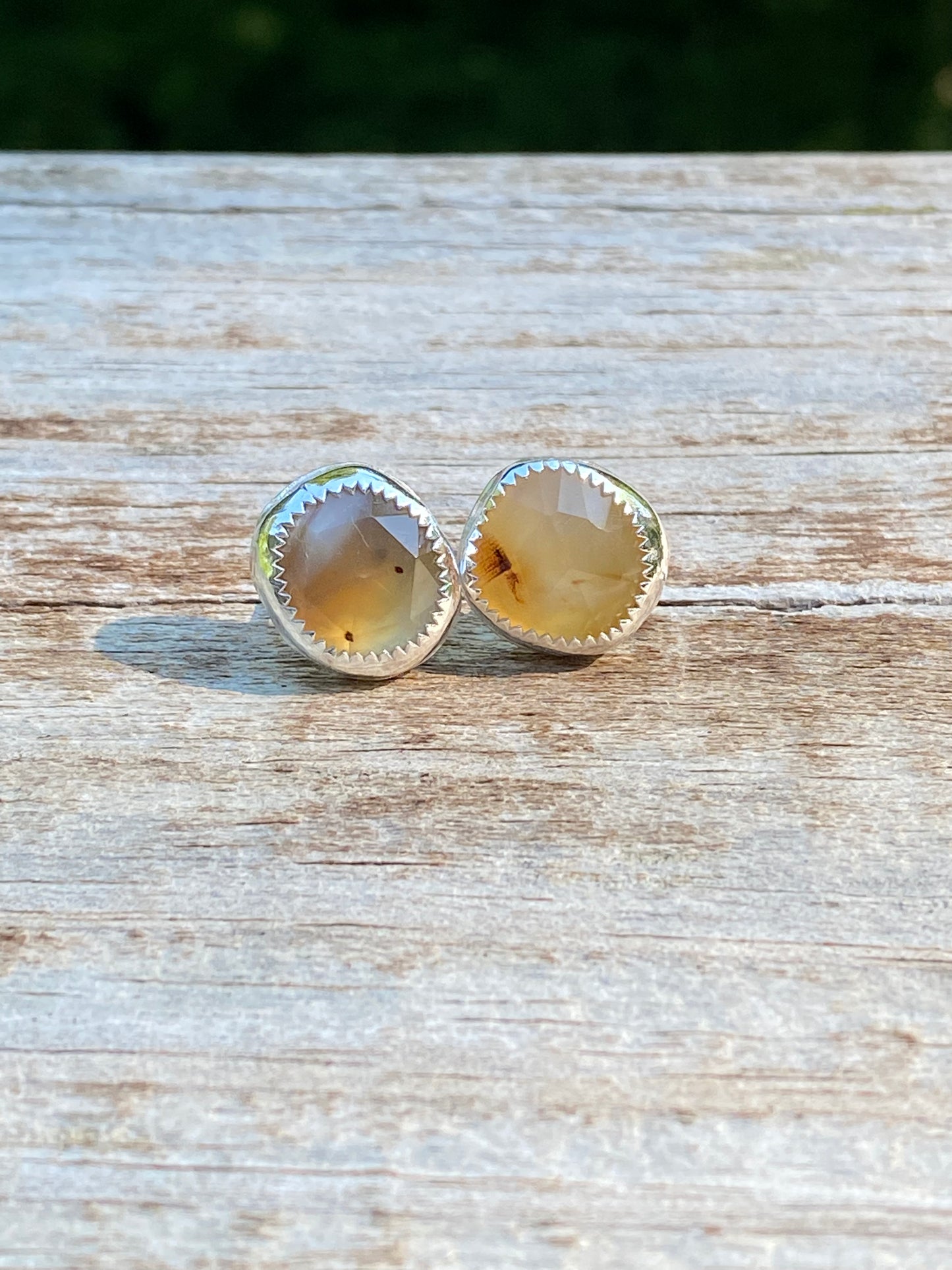 Montana agate post earrings - collectionsbytracy.com