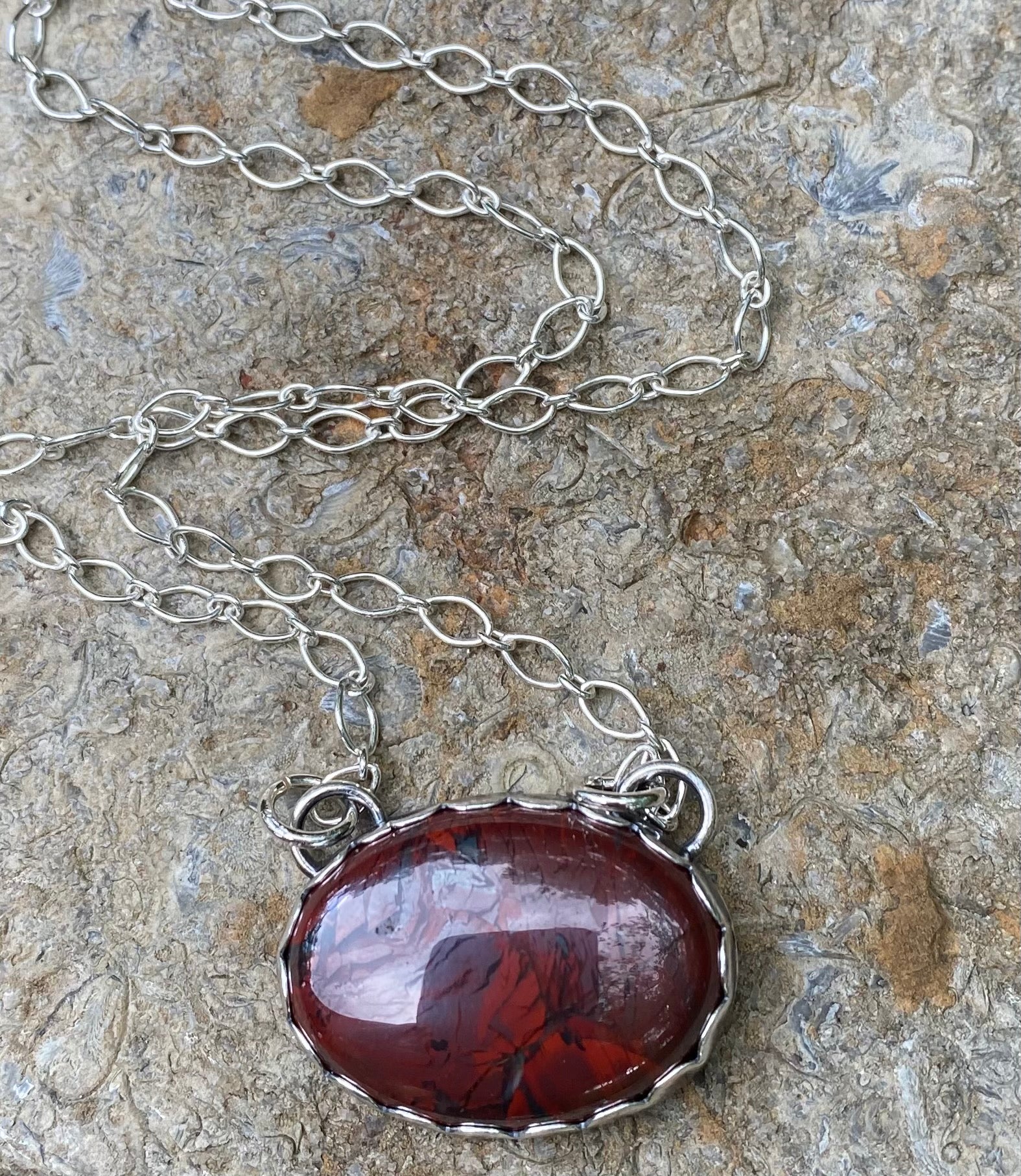 Mahogany Obsidian Stone necklace - collectionsbytracy.com