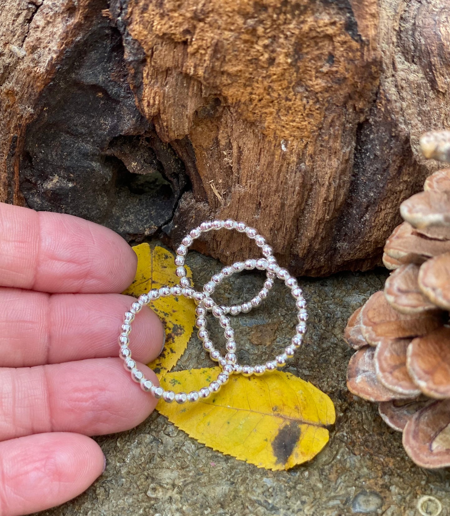 Sterling silver bead ring - collectionsbytracy.com