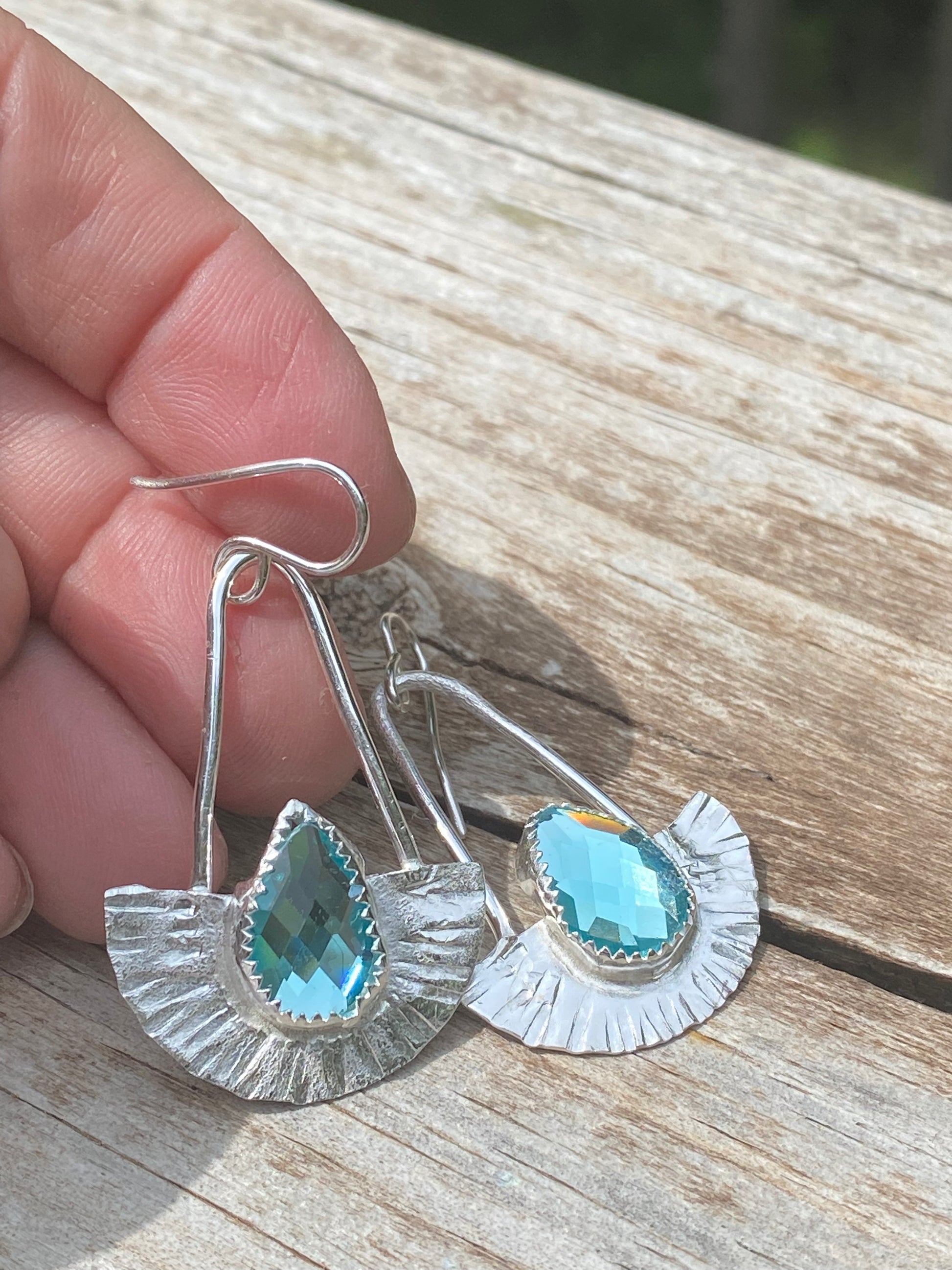 Blue Rhinestone earrings - collectionsbytracy.com