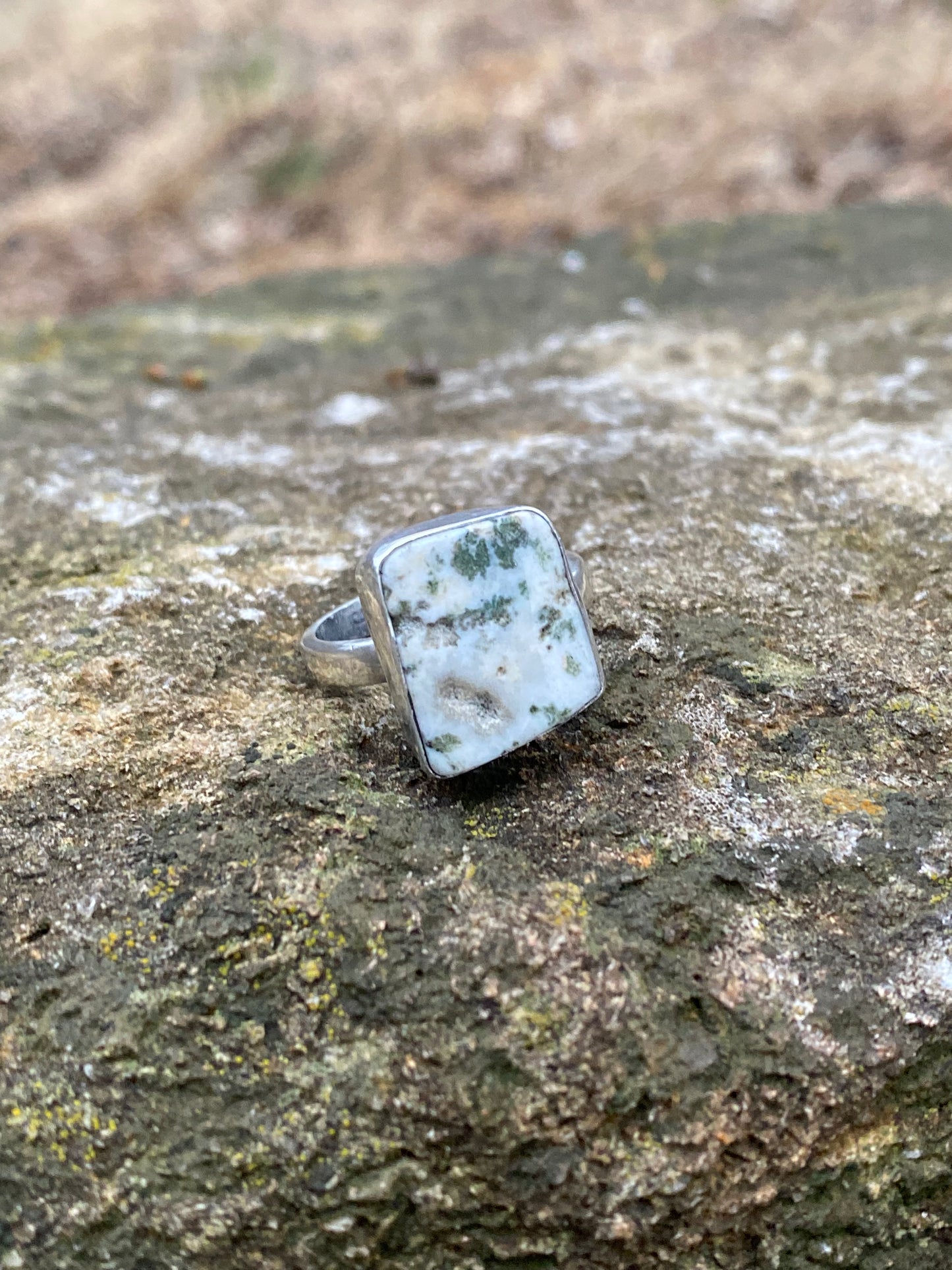 Moss agate ring size 9 - collectionsbytracy.com