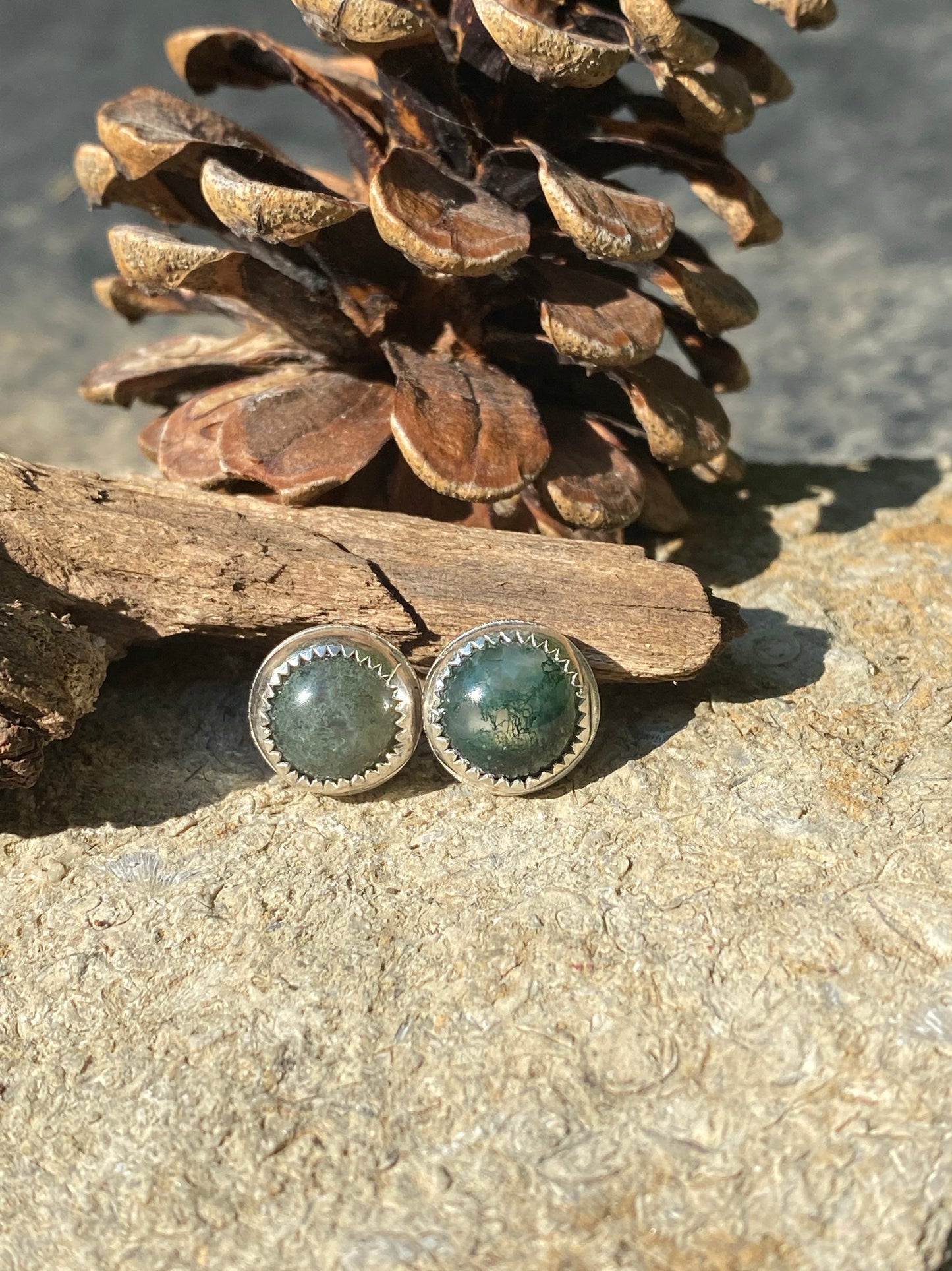 Indian Agate post earring - collectionsbytracy.com