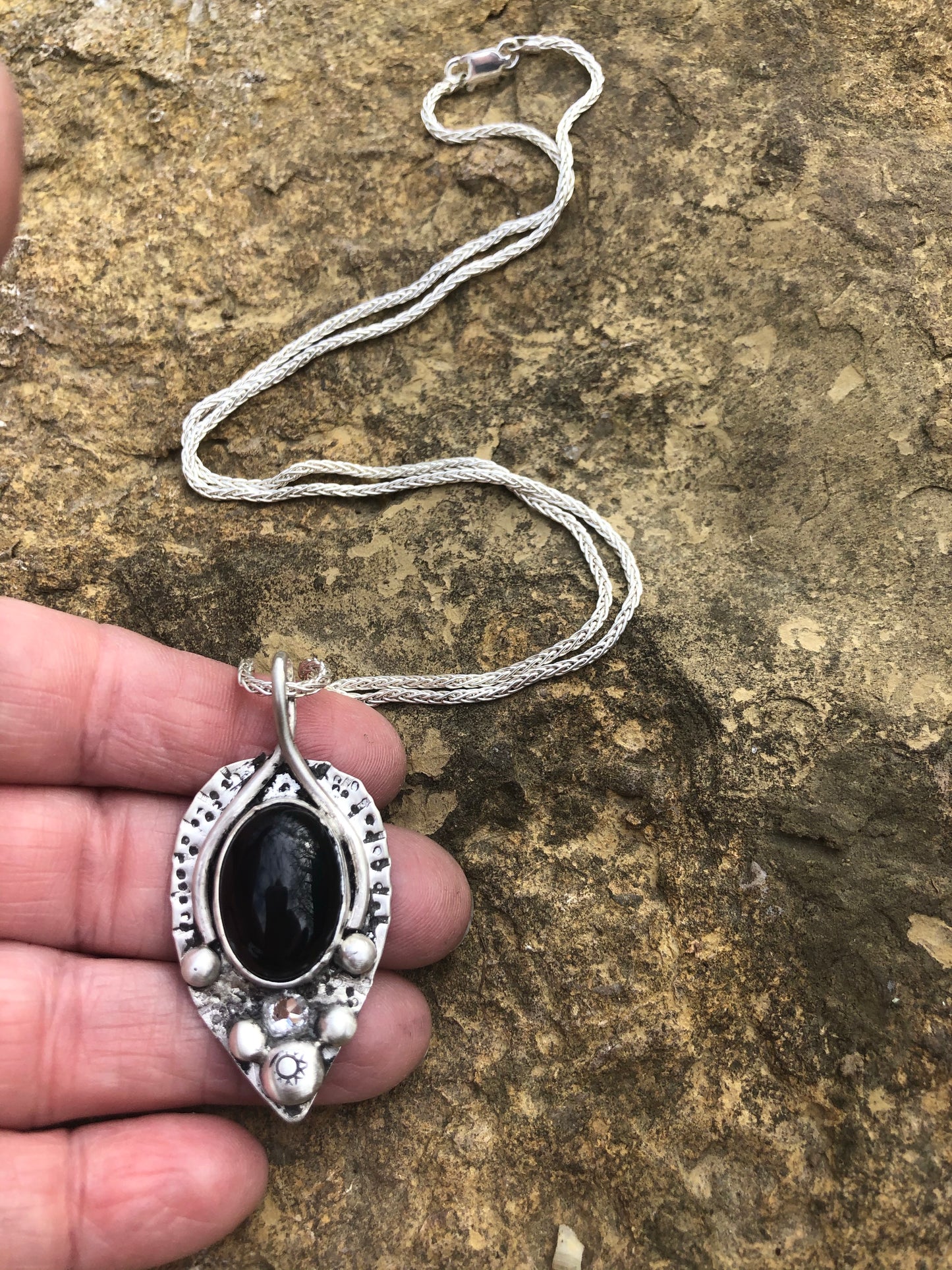 Black onyx gemstone necklace - collectionsbytracy.com