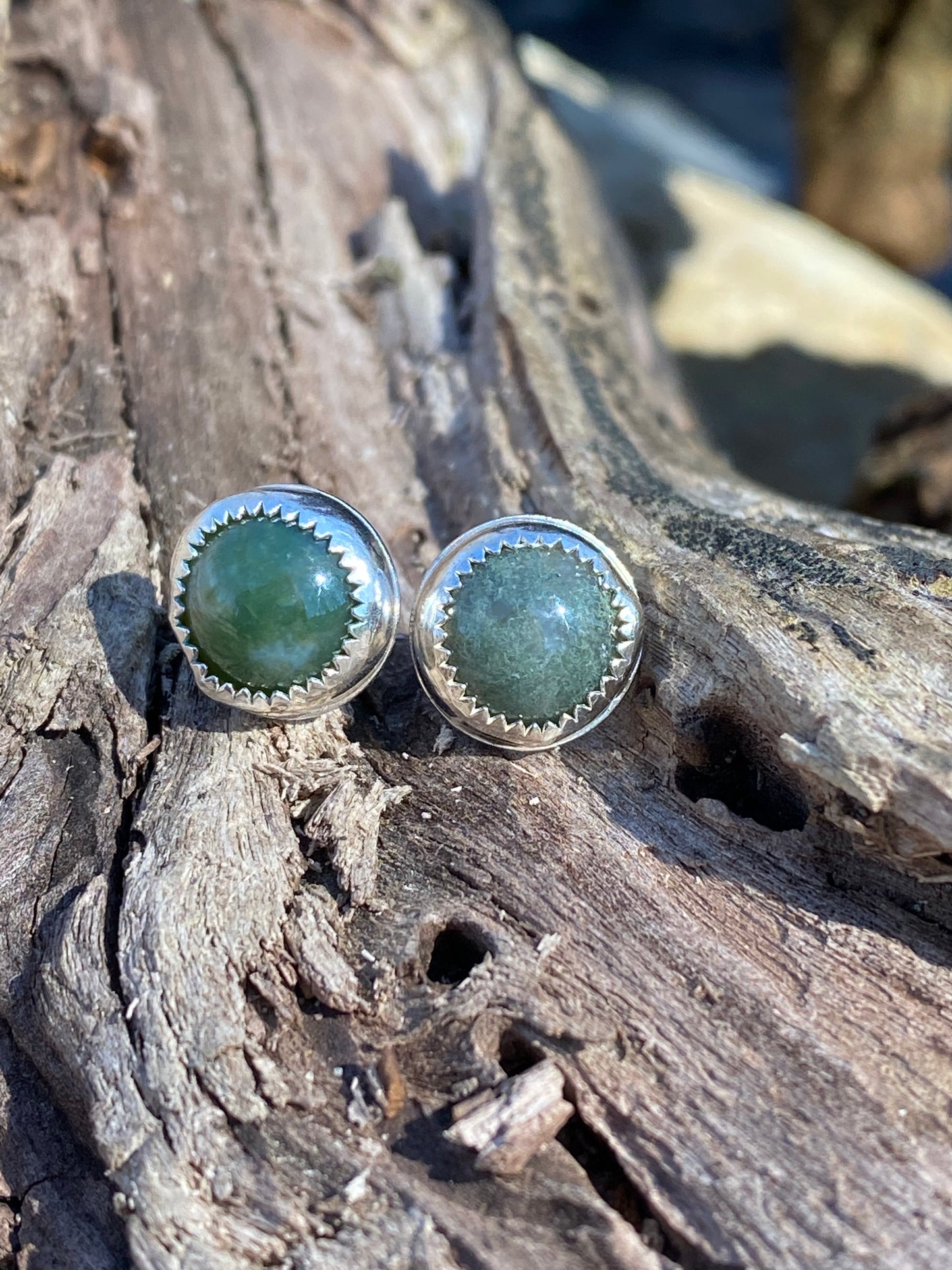 Indian Agate studs - collectionsbytracy.com