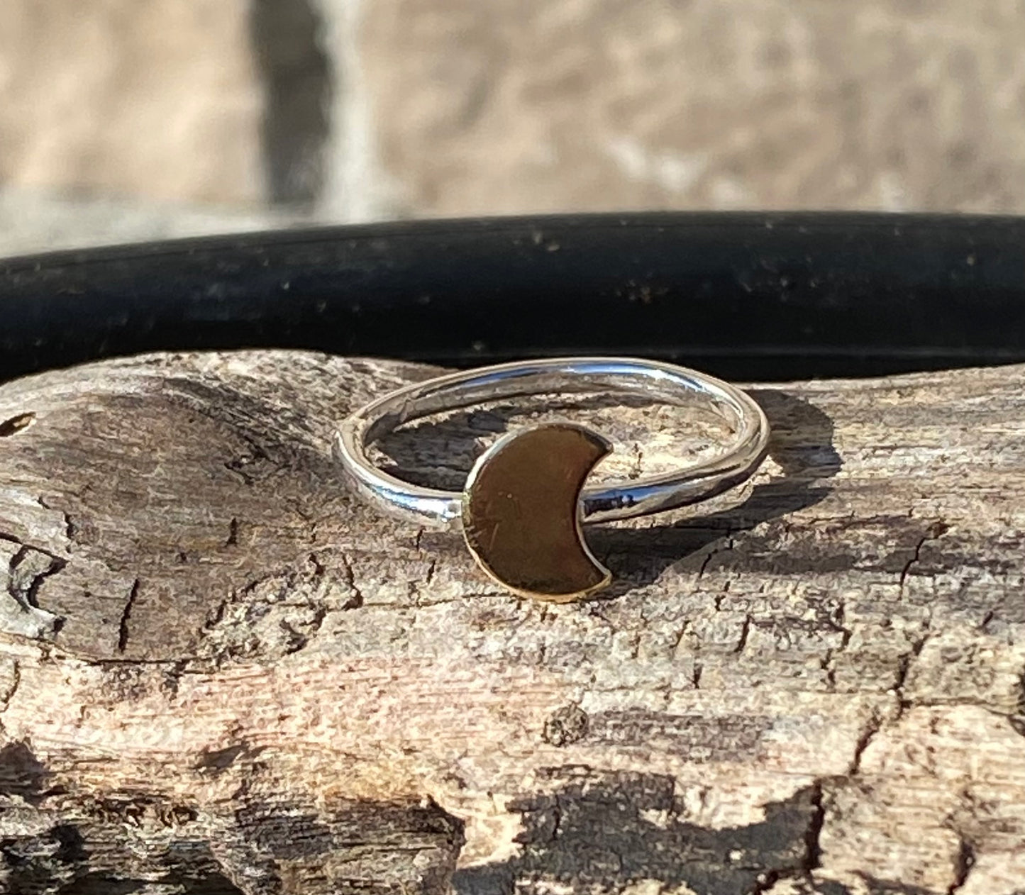 Waning crescent moon ring - collectionsbytracy.com