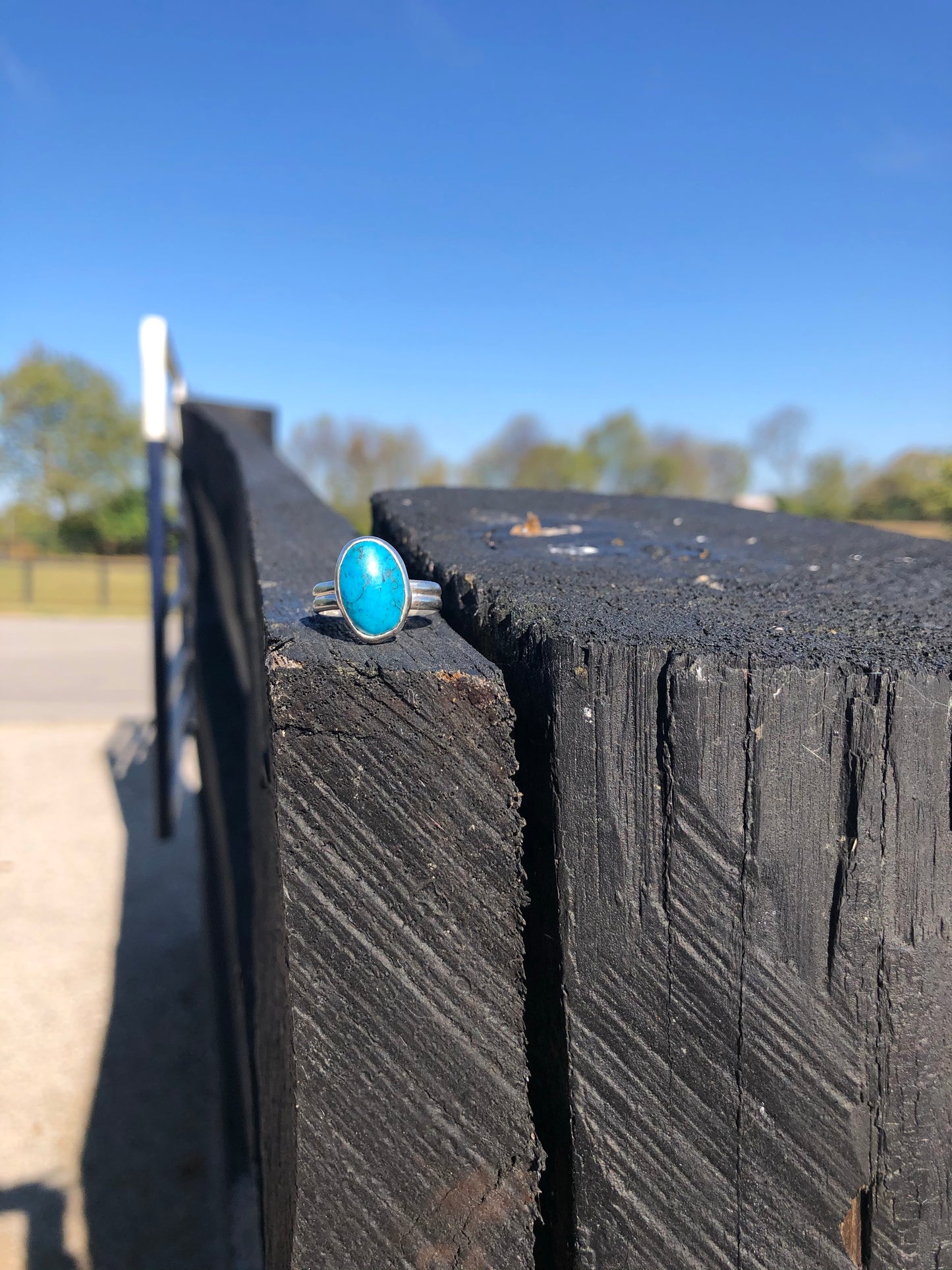 Turquoise sterling silver ring - collectionsbytracy.com