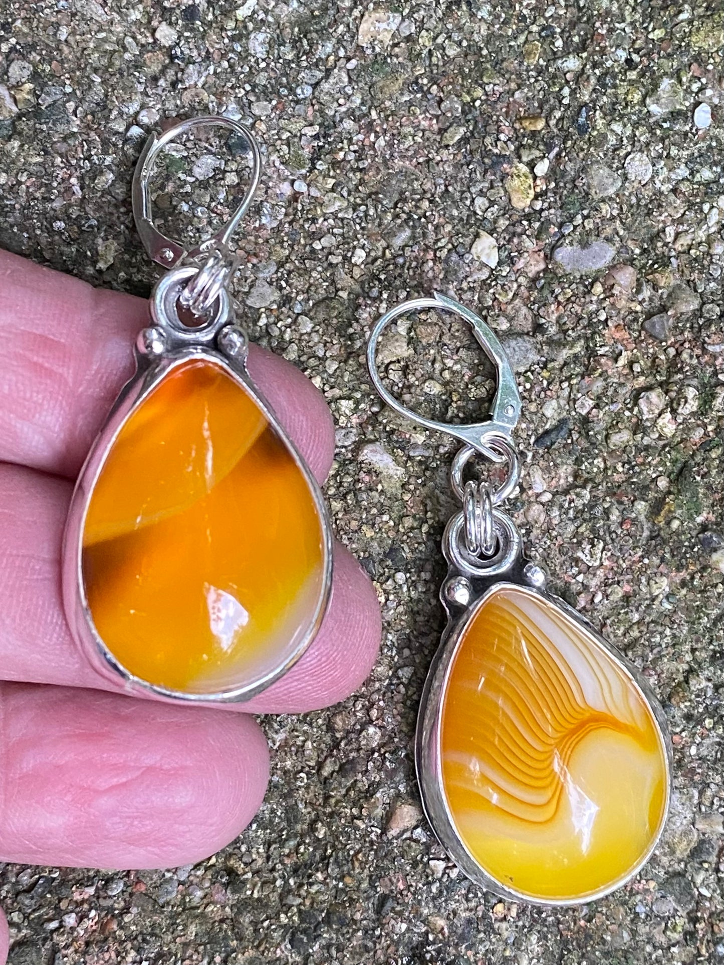 Yellow agate earrings - collectionsbytracy.com
