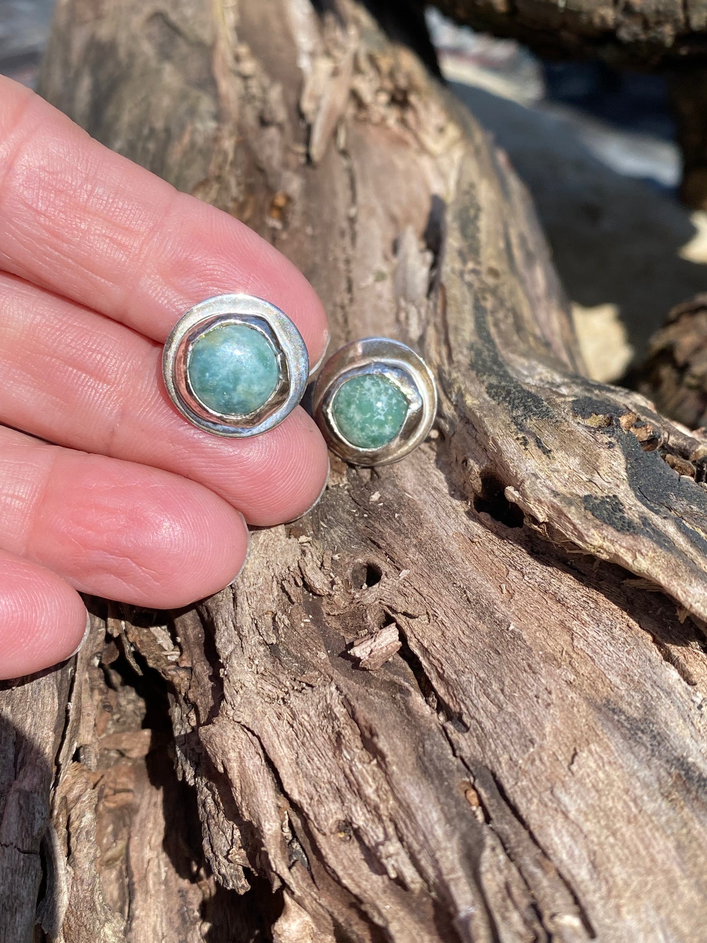 Indian agate post earrings - collectionsbytracy.com