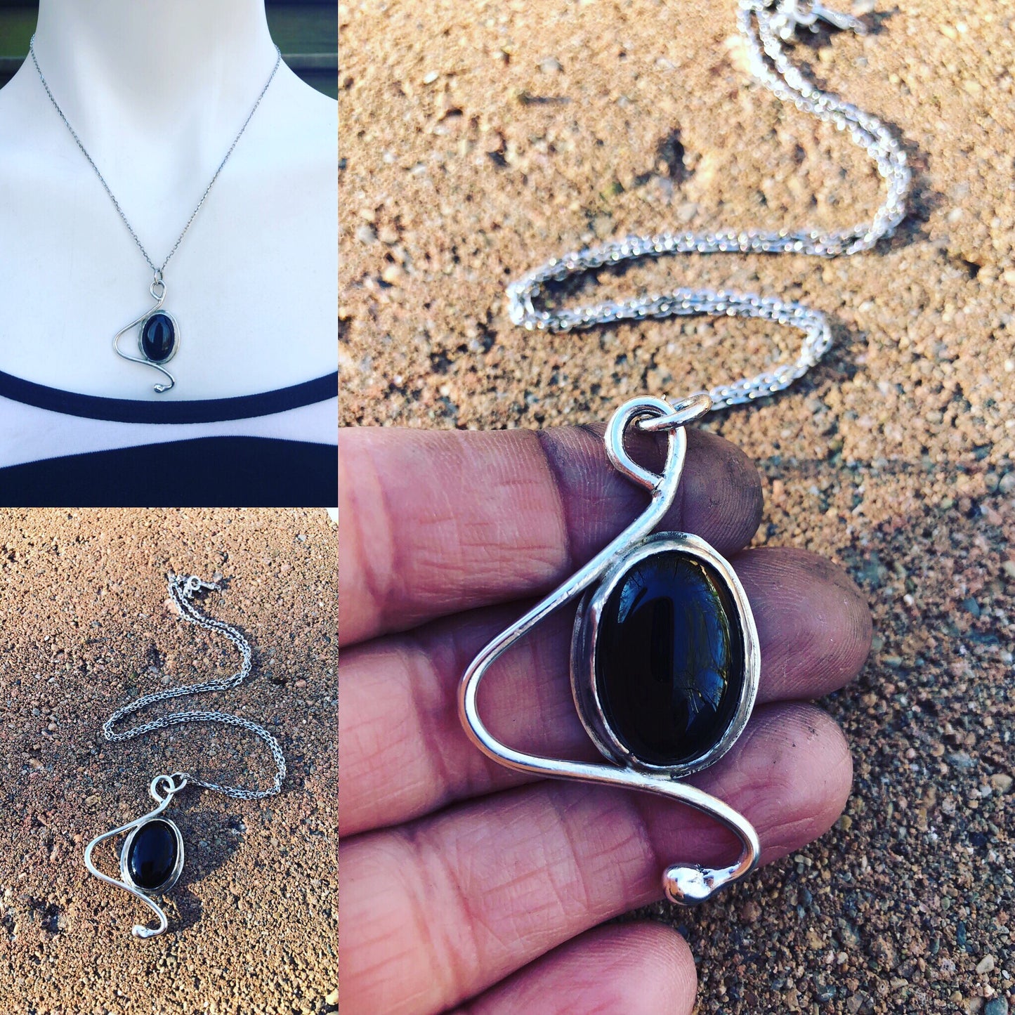 Sterling swirl necklace - collectionsbytracy.com