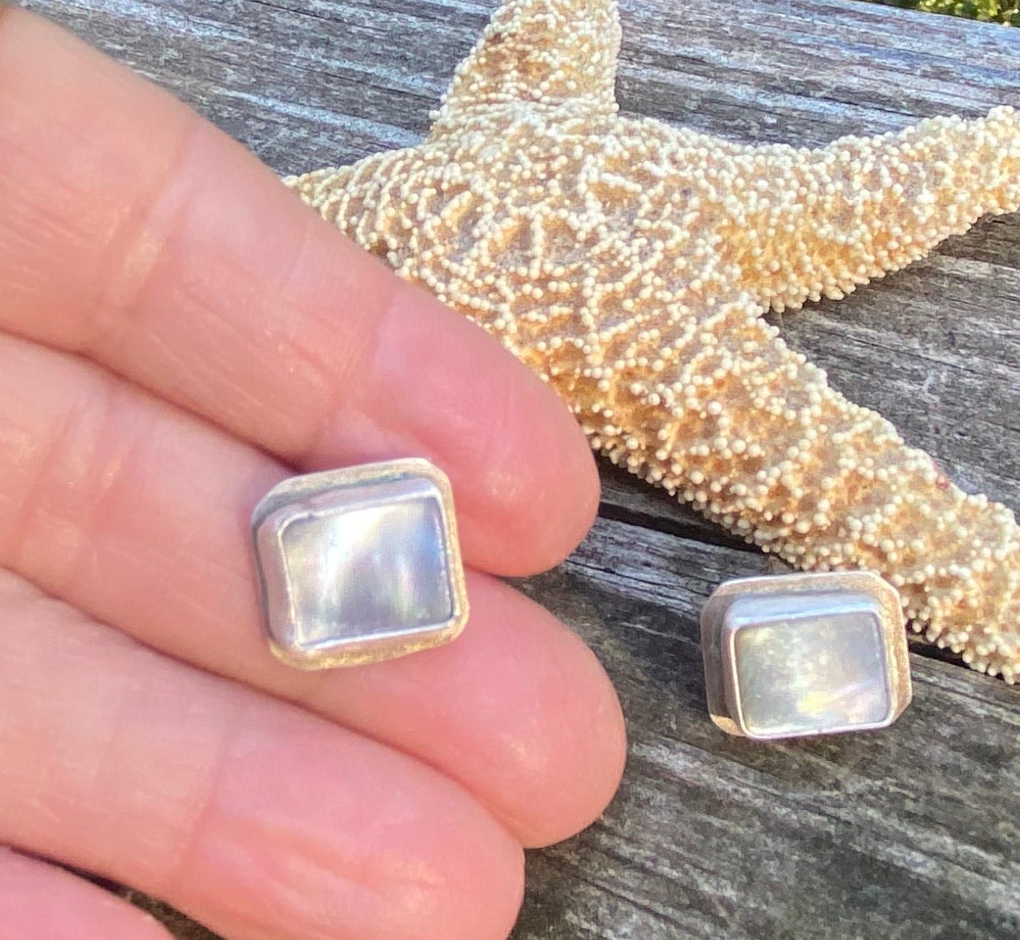Mother of Pearl post earring - collectionsbytracy.com
