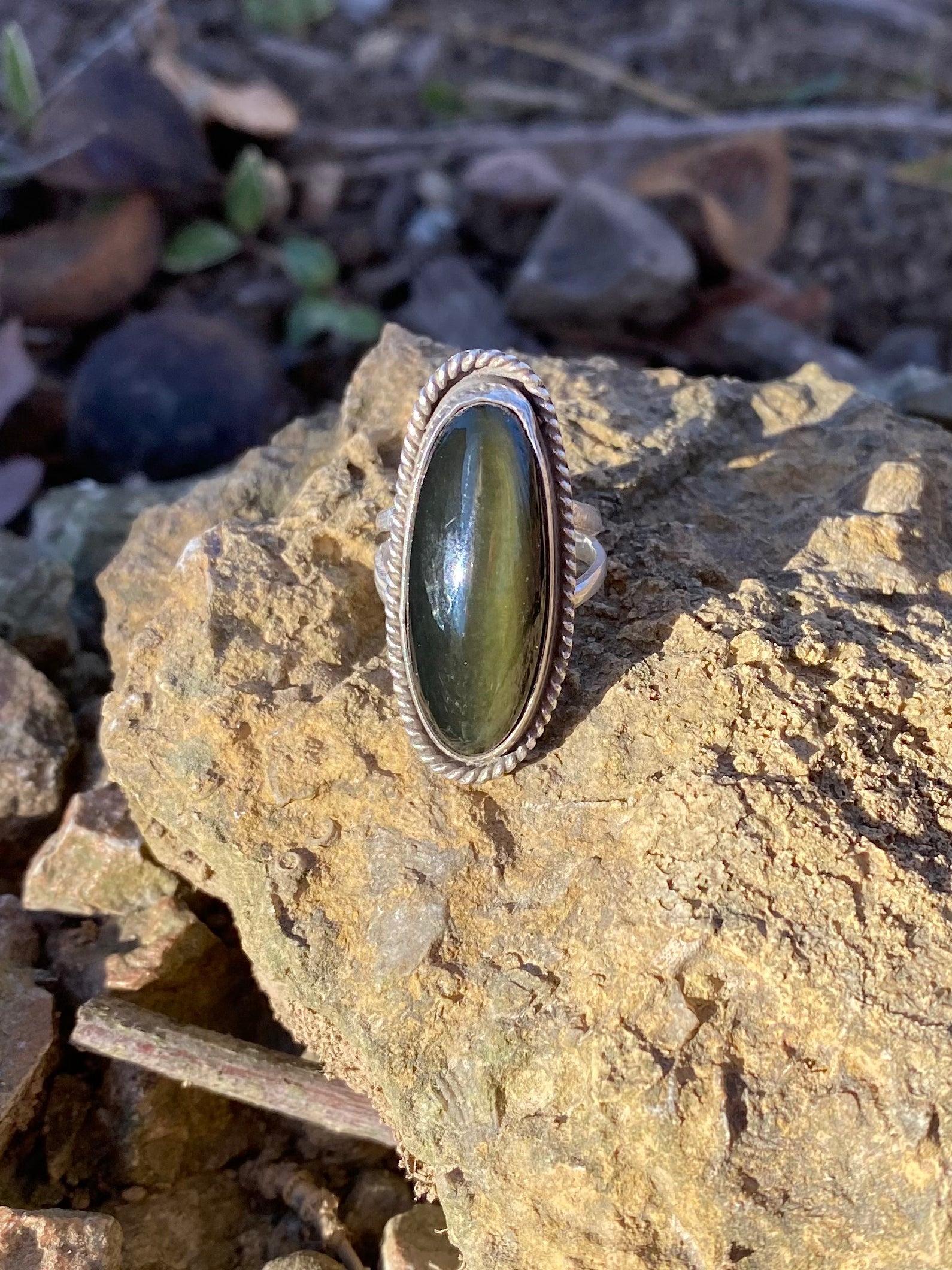 Rainbow Obsidian ring Size 4.5 - collectionsbytracy.com