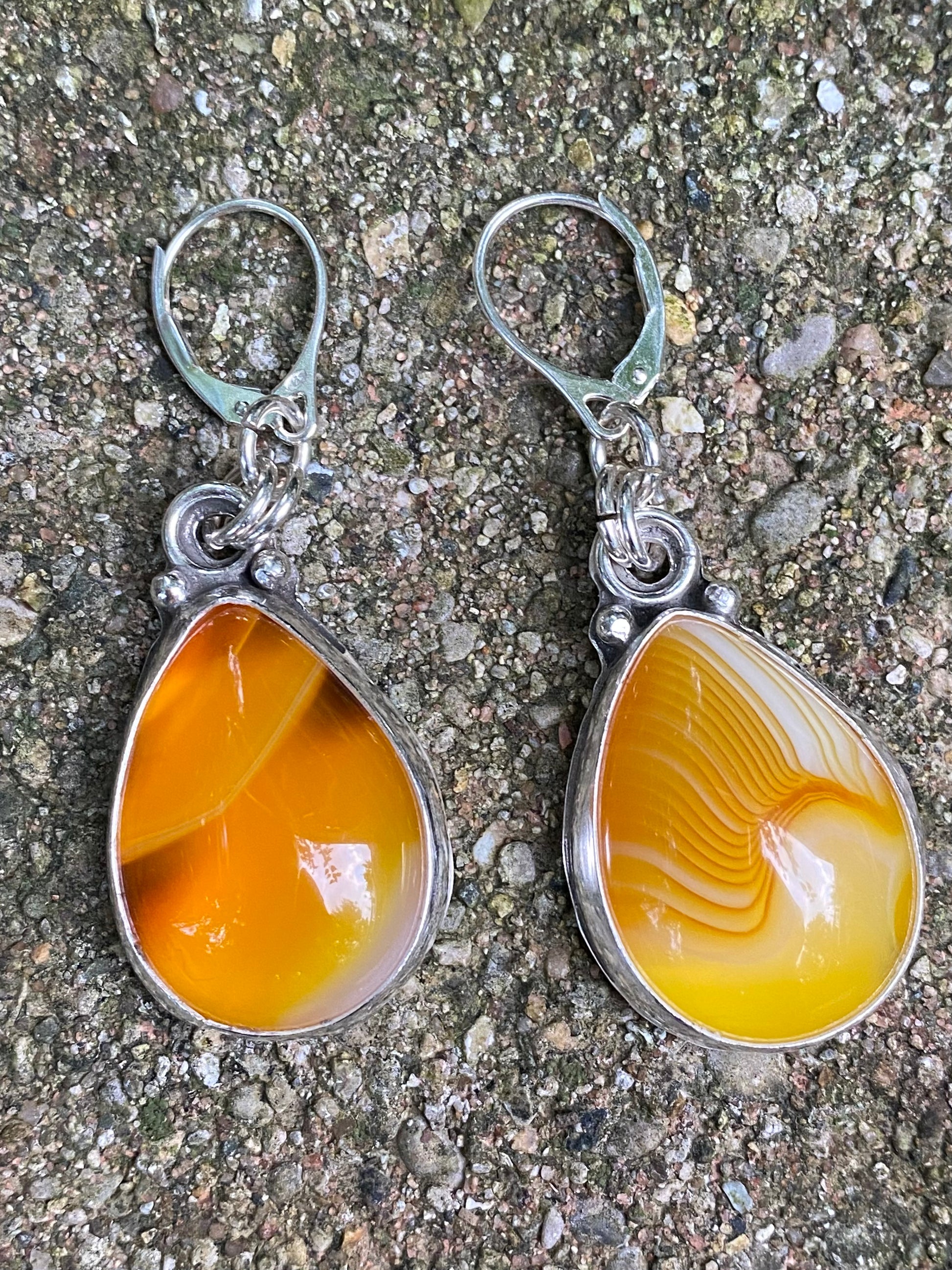 Yellow agate earrings - collectionsbytracy.com