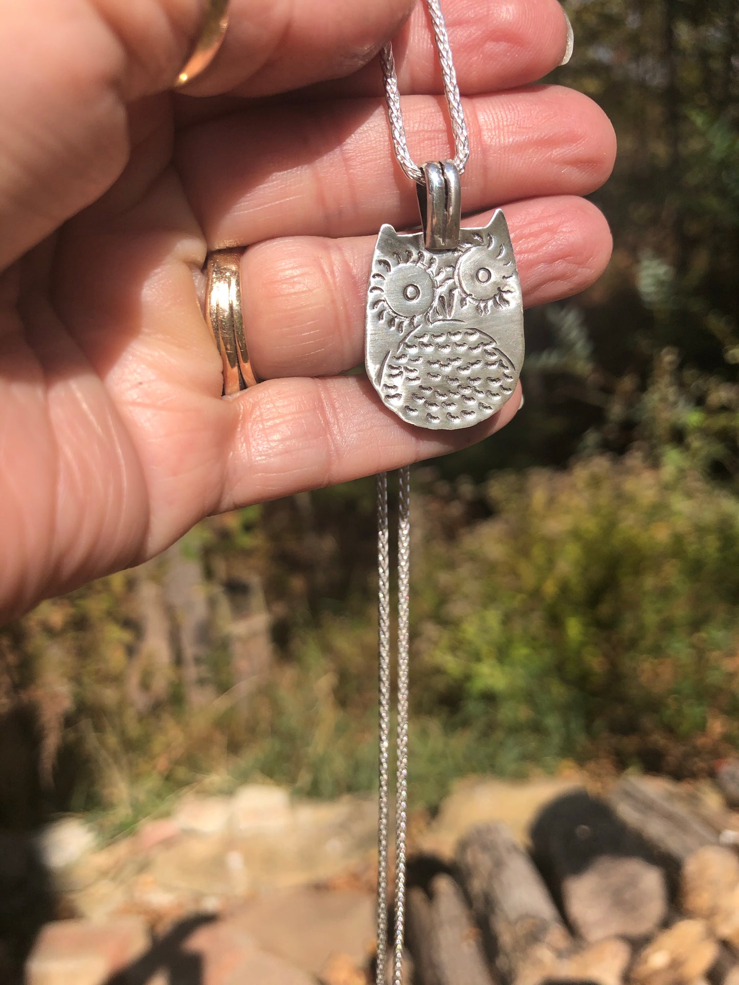 Owl silver necklace - collectionsbytracy.com