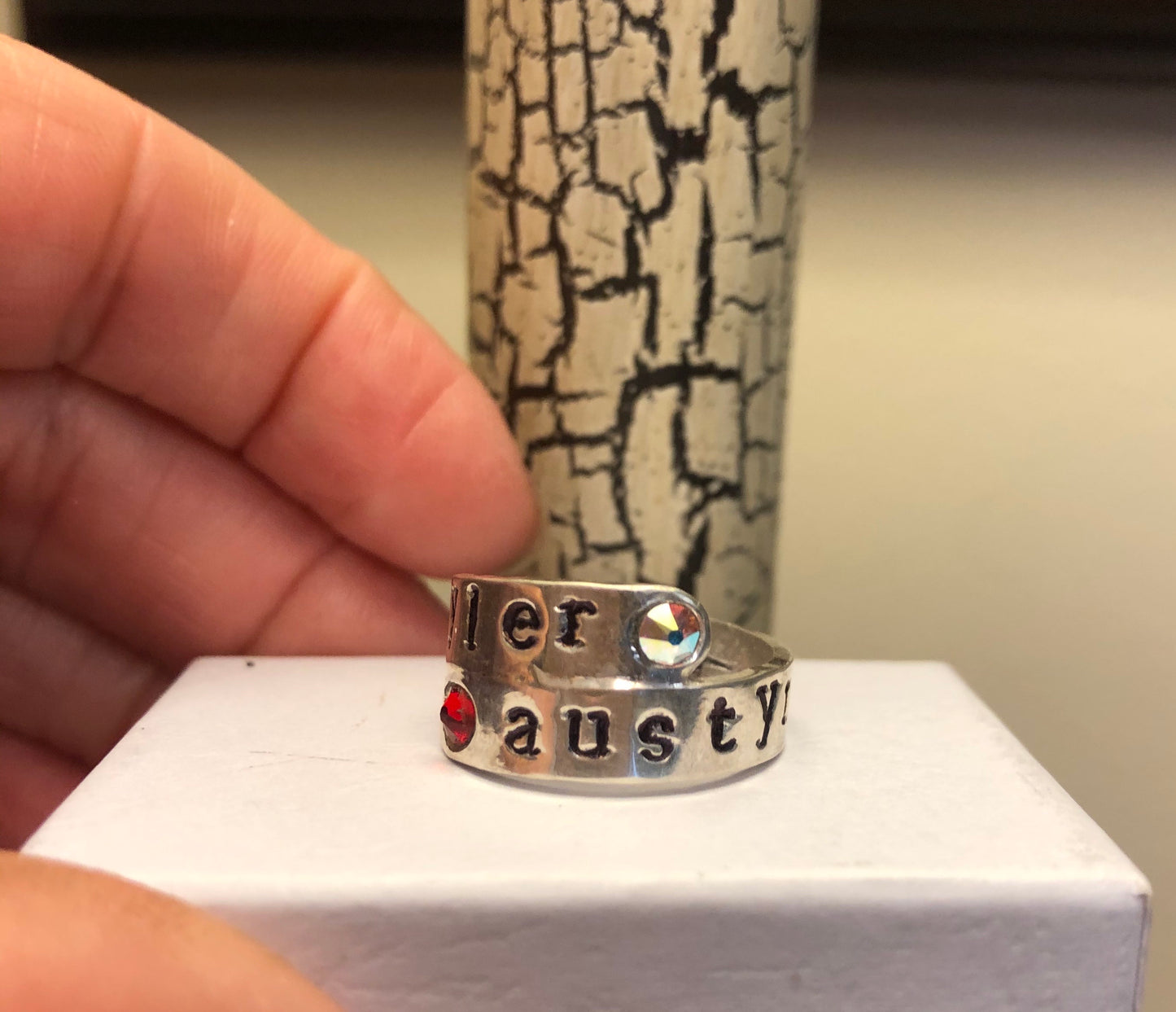 Wrapped with love personalized ring - collectionsbytracy.com