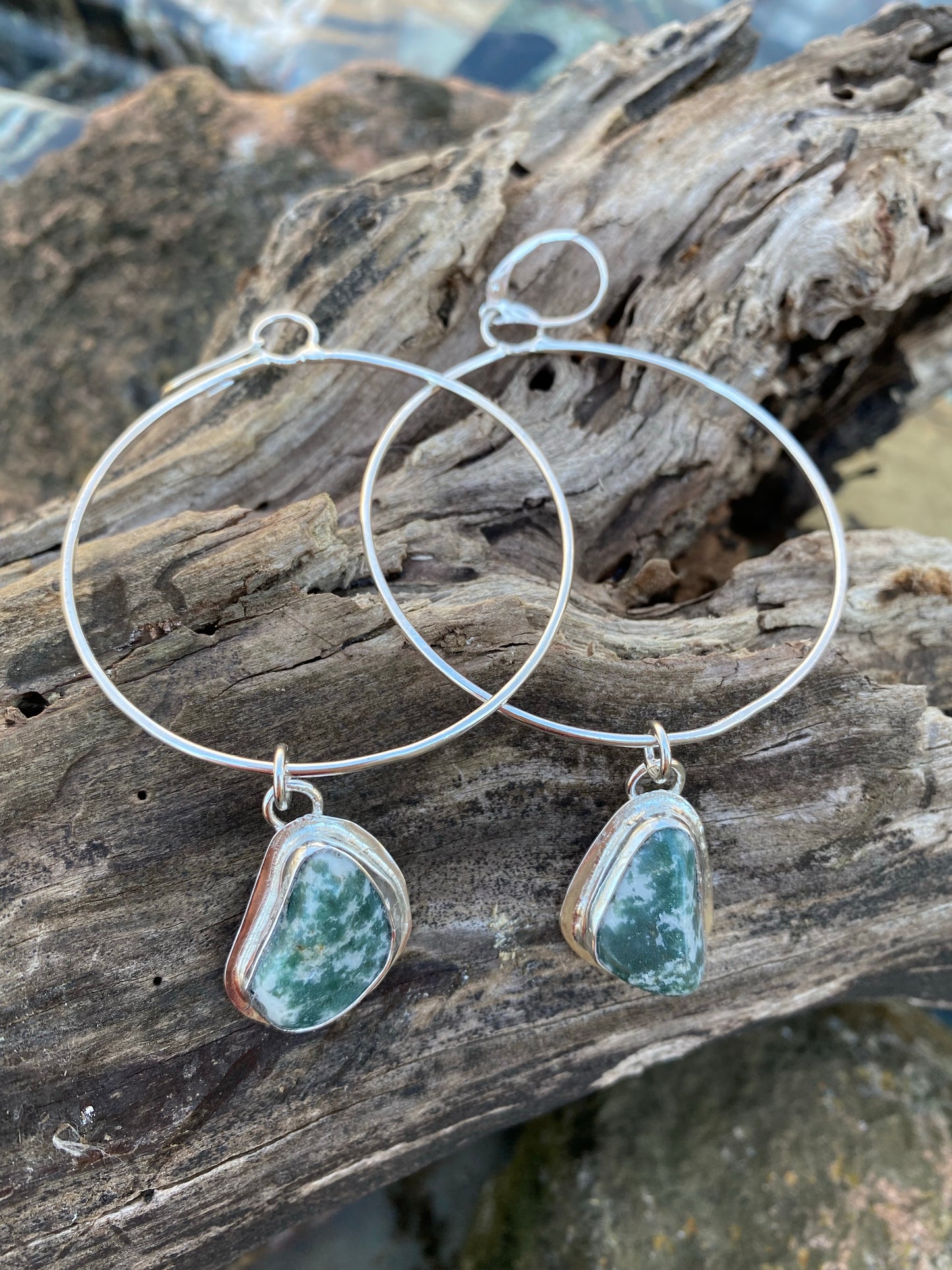 Gemstone earring hoops - collectionsbytracy.com