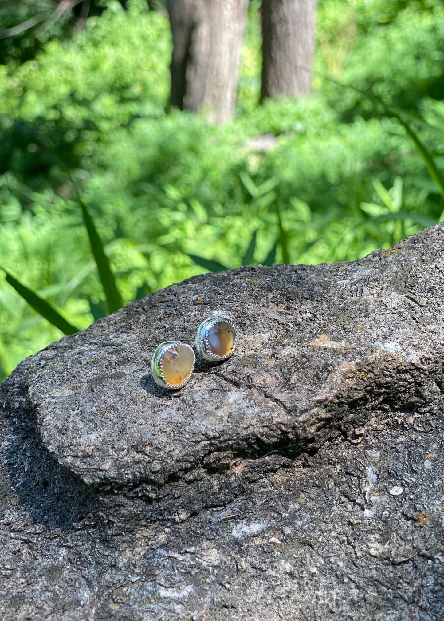 Montana agate post earrings - collectionsbytracy.com