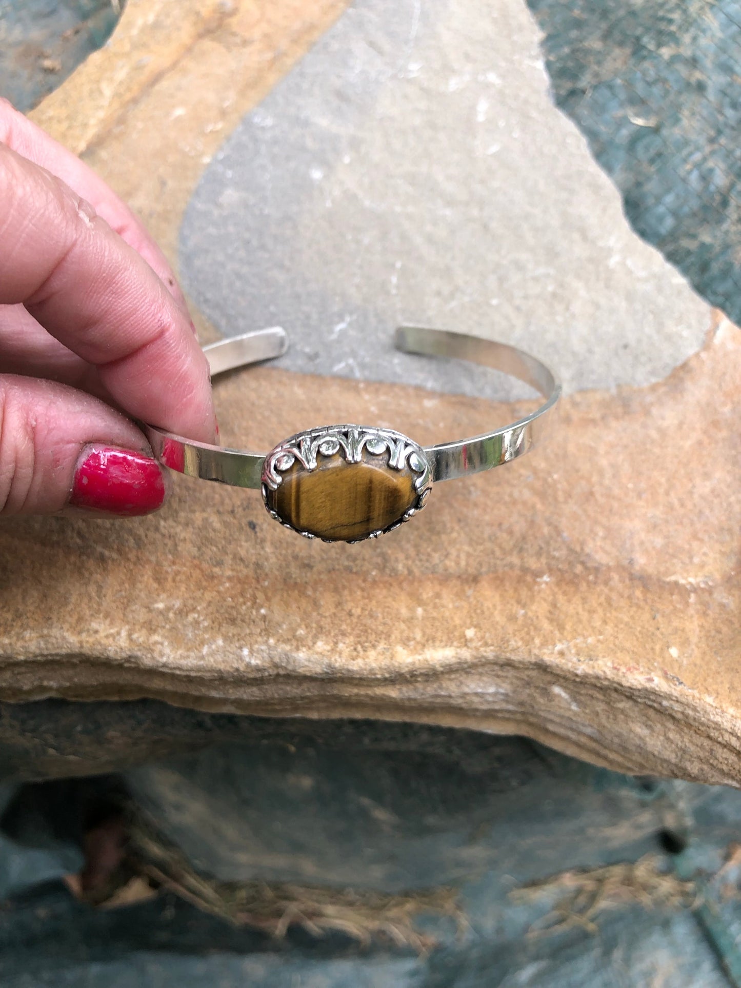Tigers Eye bangle - collectionsbytracy.com