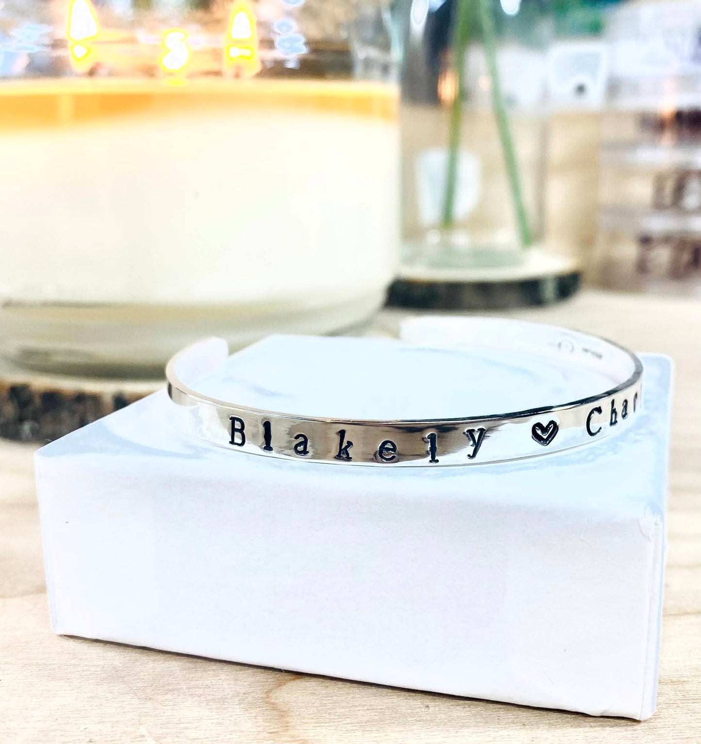 Personalized sterling silver bangles - collectionsbytracy.com