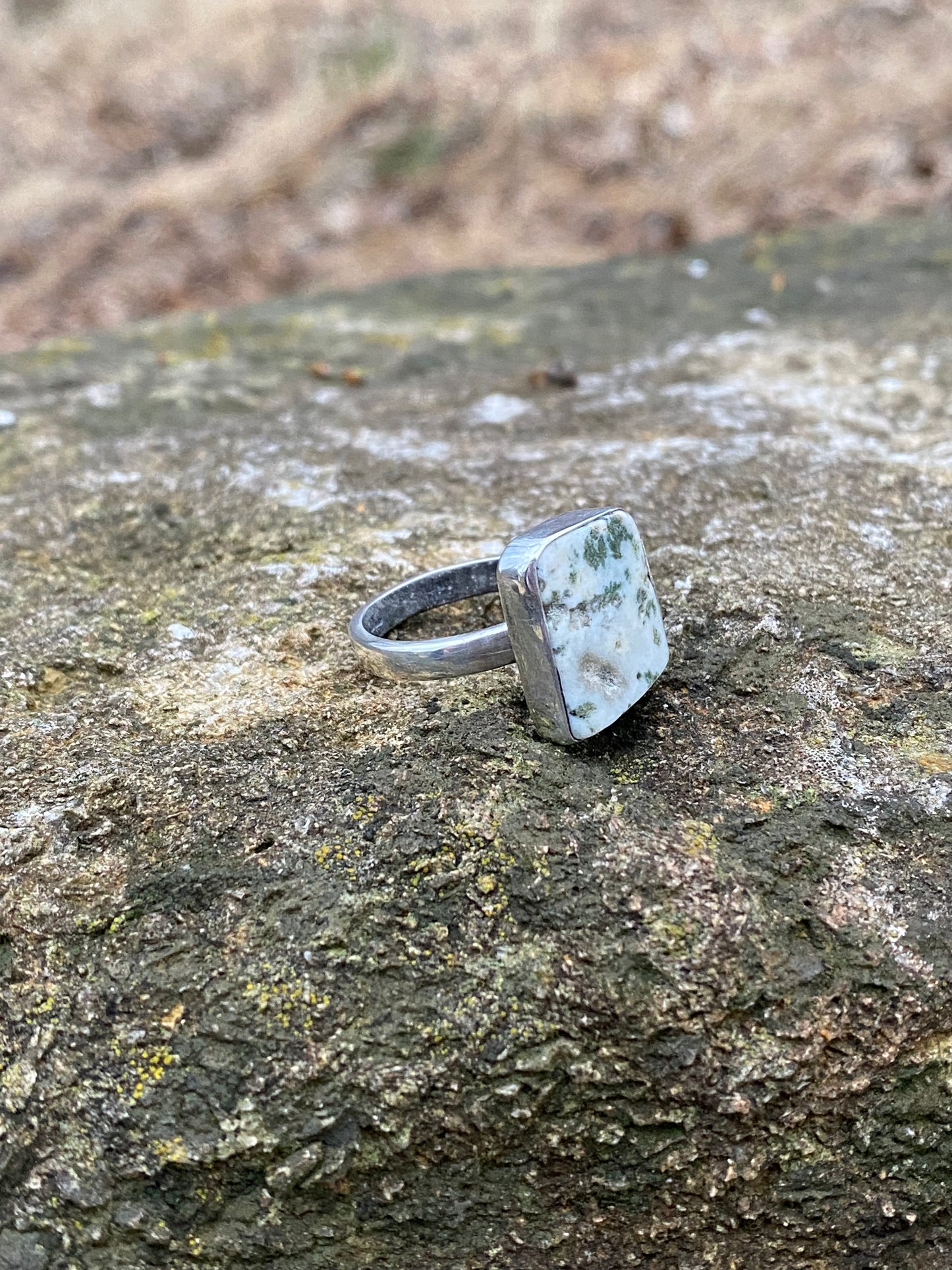 Moss agate ring size 9 - collectionsbytracy.com