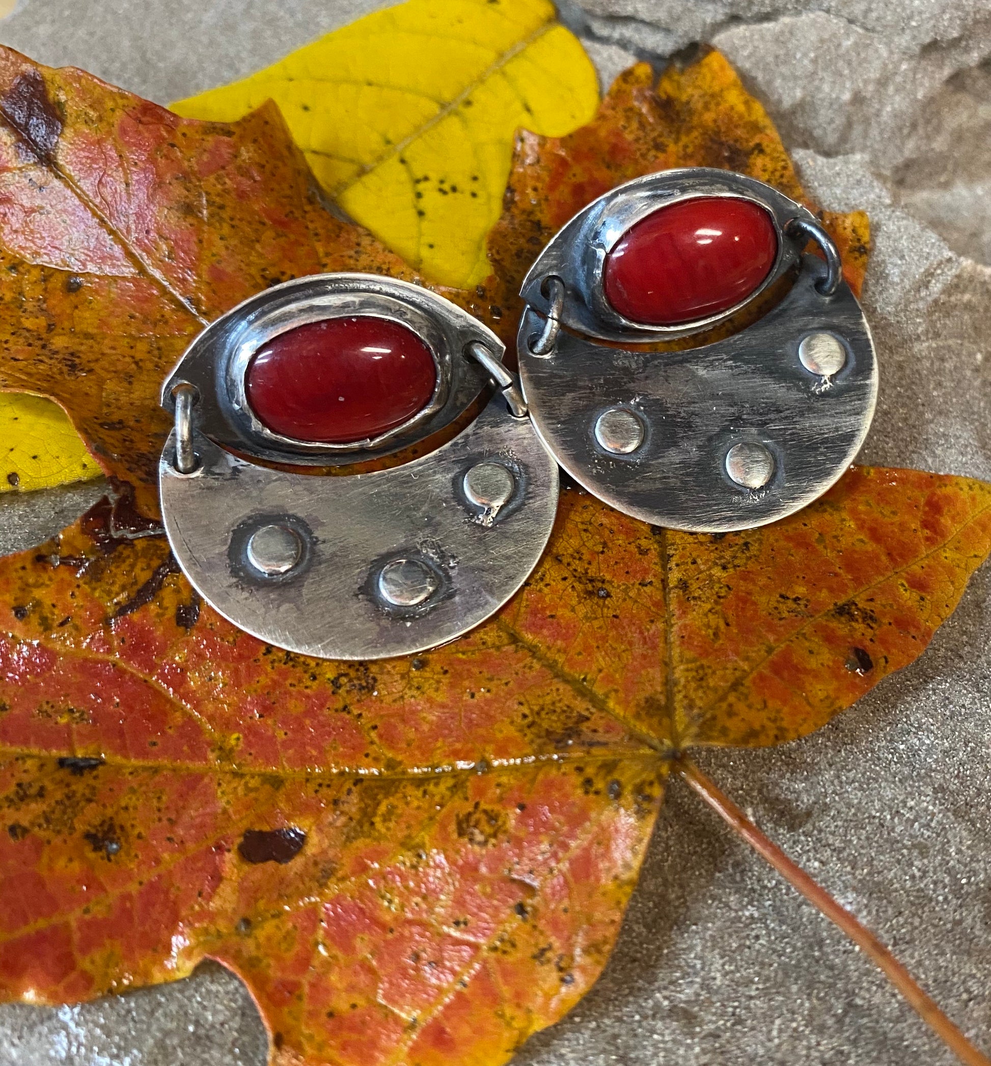 Rustic gemstone earring - collectionsbytracy.com