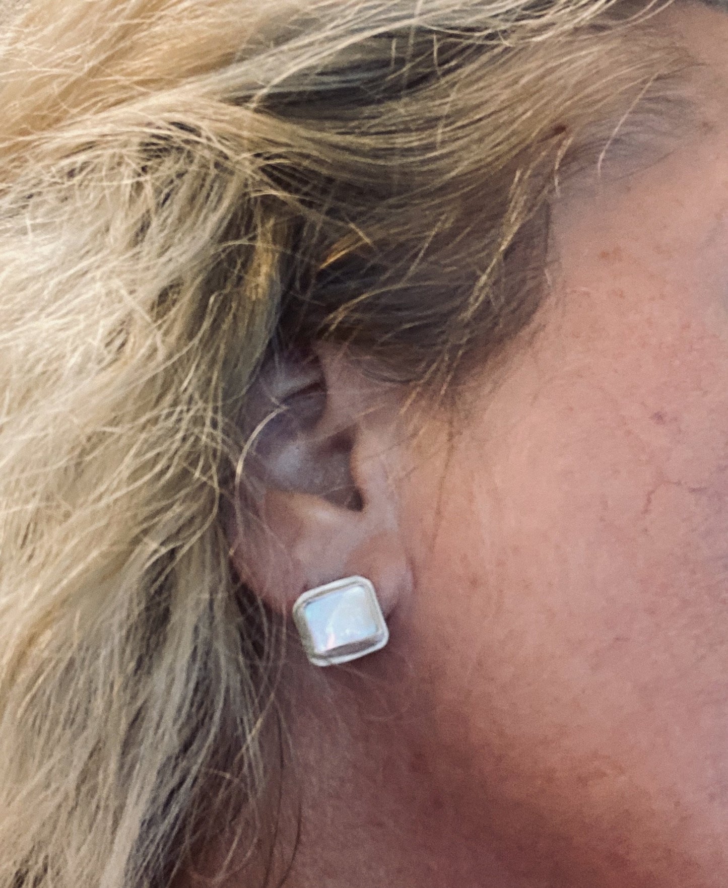 Mother of Pearl post earring - collectionsbytracy.com