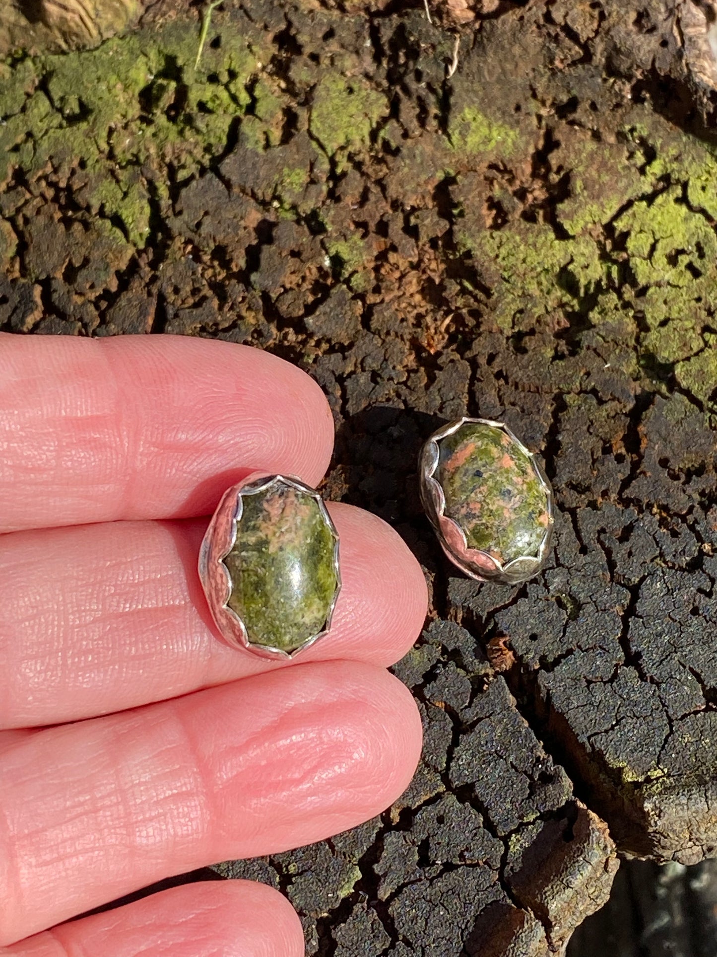Unakite post earrings - collectionsbytracy.com