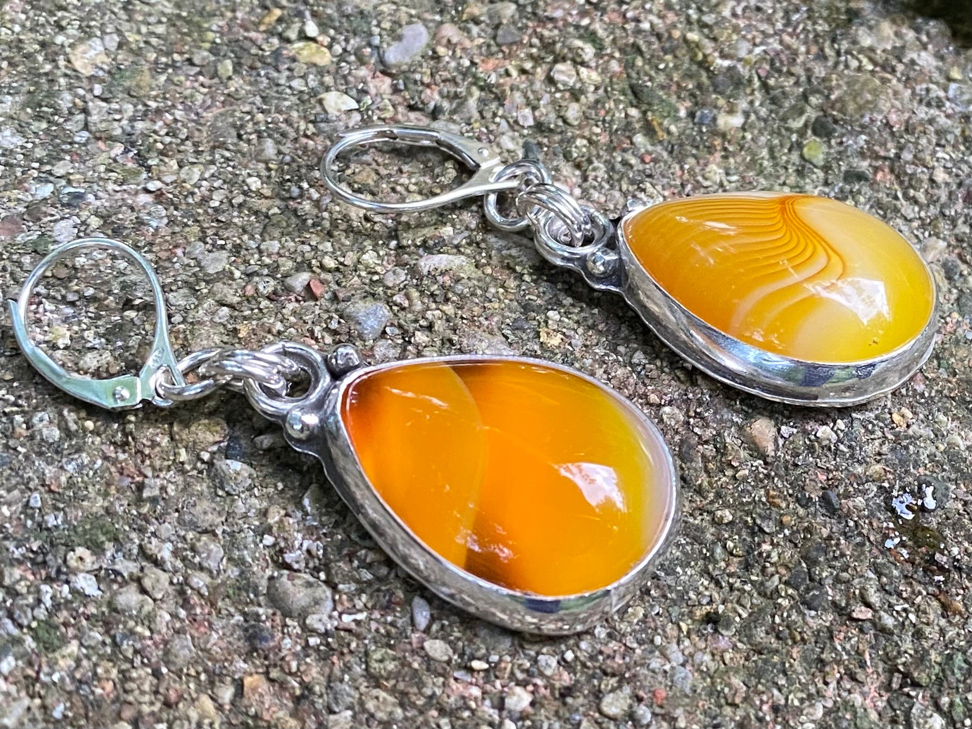 Yellow agate earrings - collectionsbytracy.com