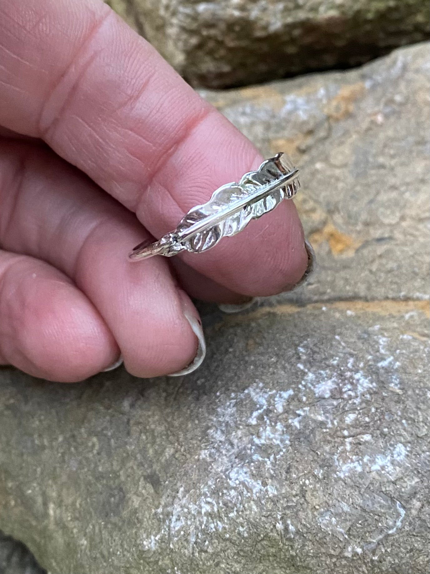 Sterling Silver Feather ring - collectionsbytracy.com