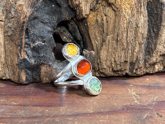 Gemstone collective ring Size 5