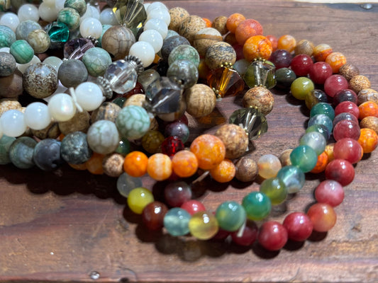 Stone and Glass bracelets