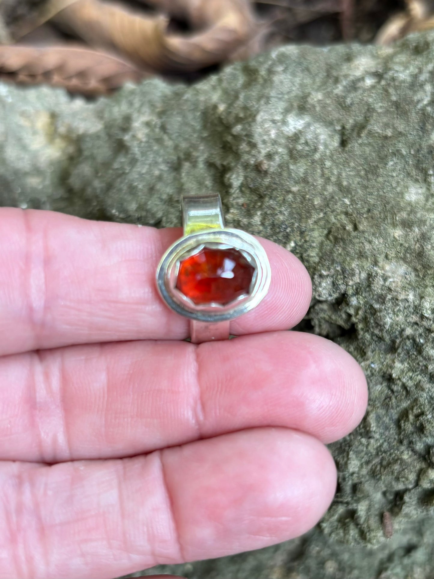 Hessonite Garnet ring