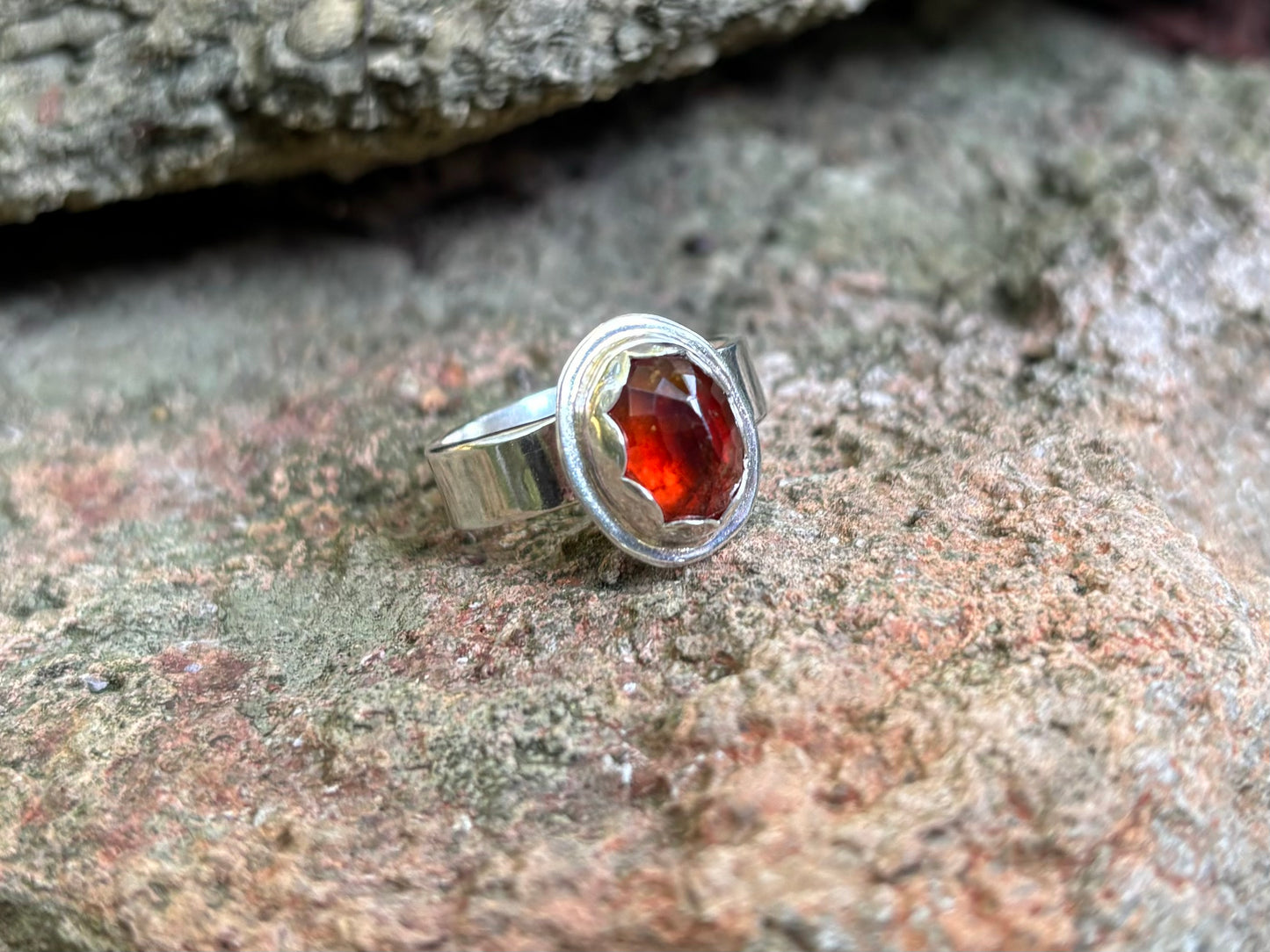 Hessonite Garnet ring