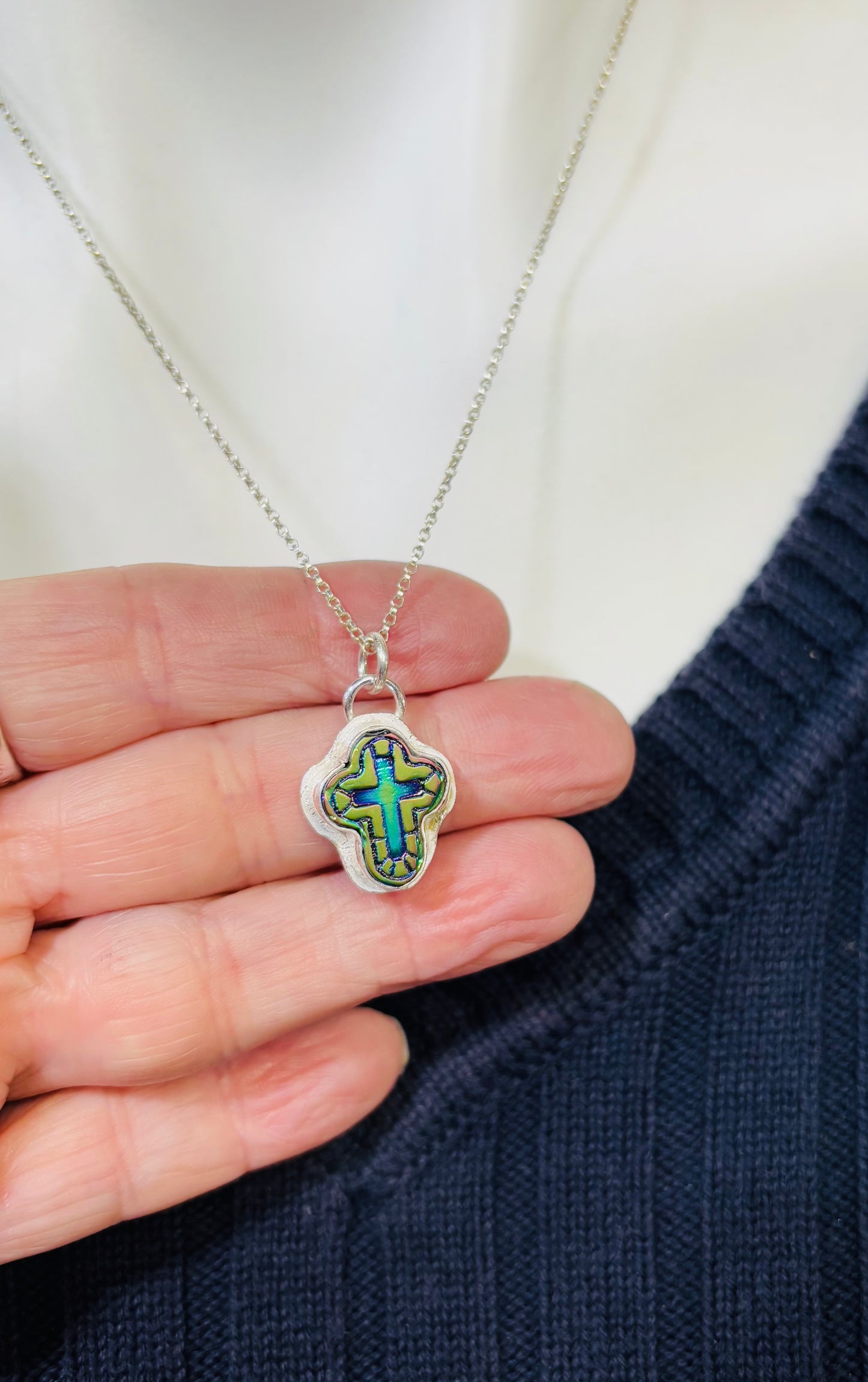 Cathedral cross necklace