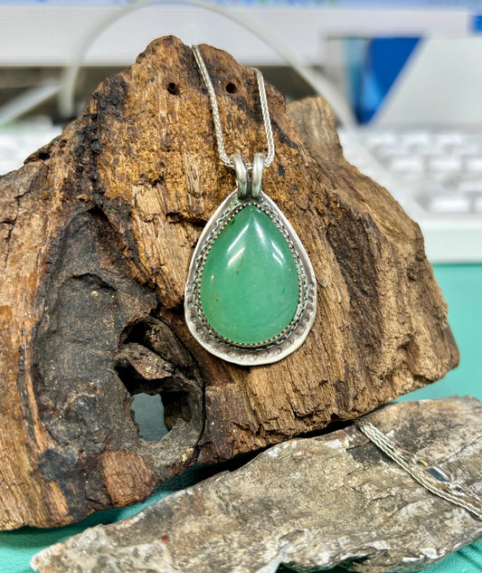Green Aventurine stone necklace