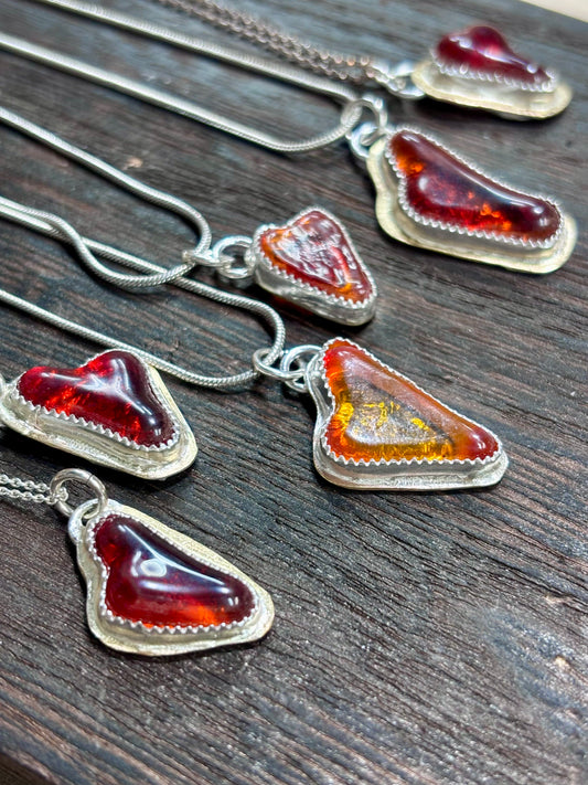 Heart of Glass pendants
